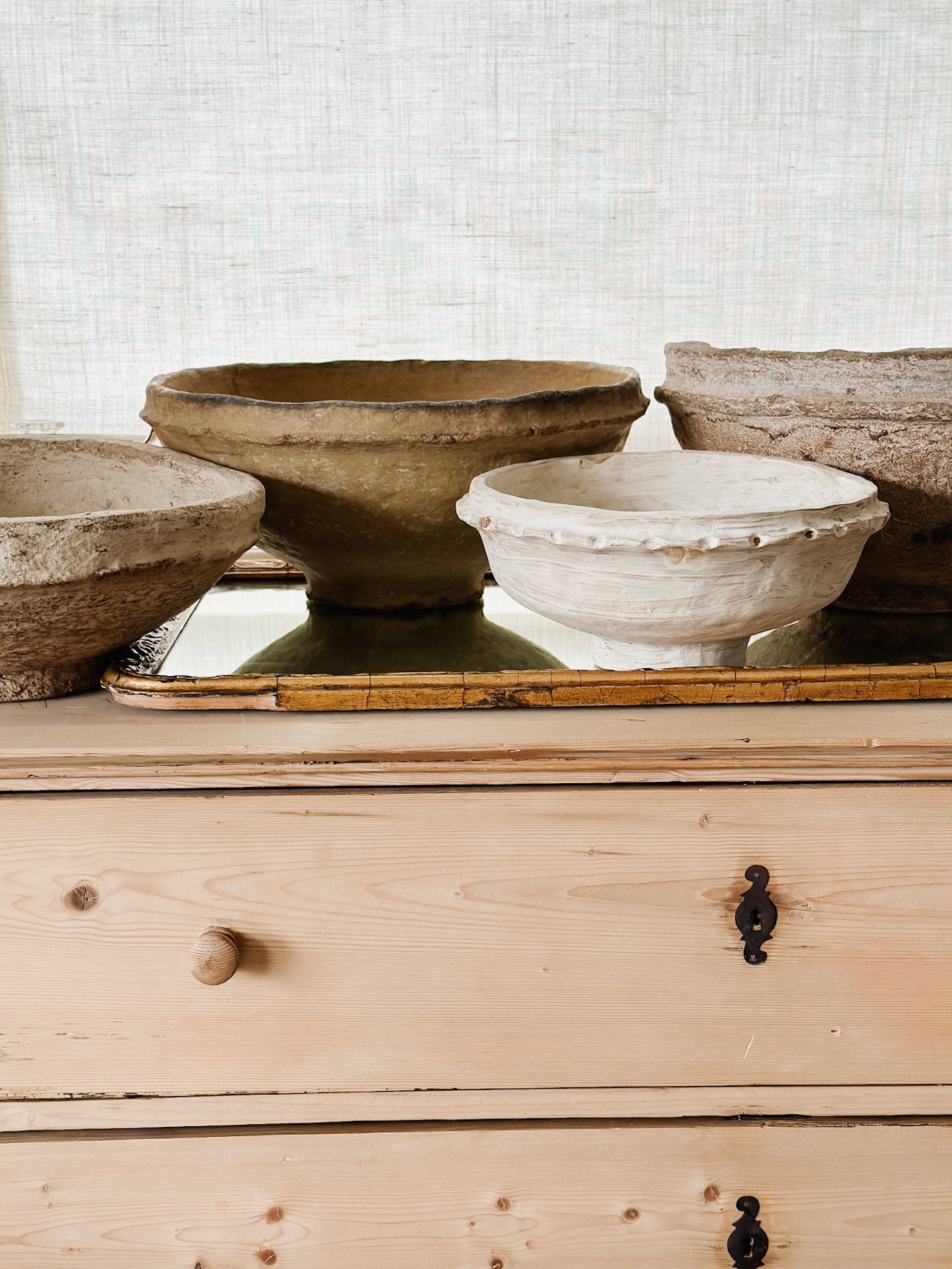 Extra Large Vintage Paper Mache Bowls