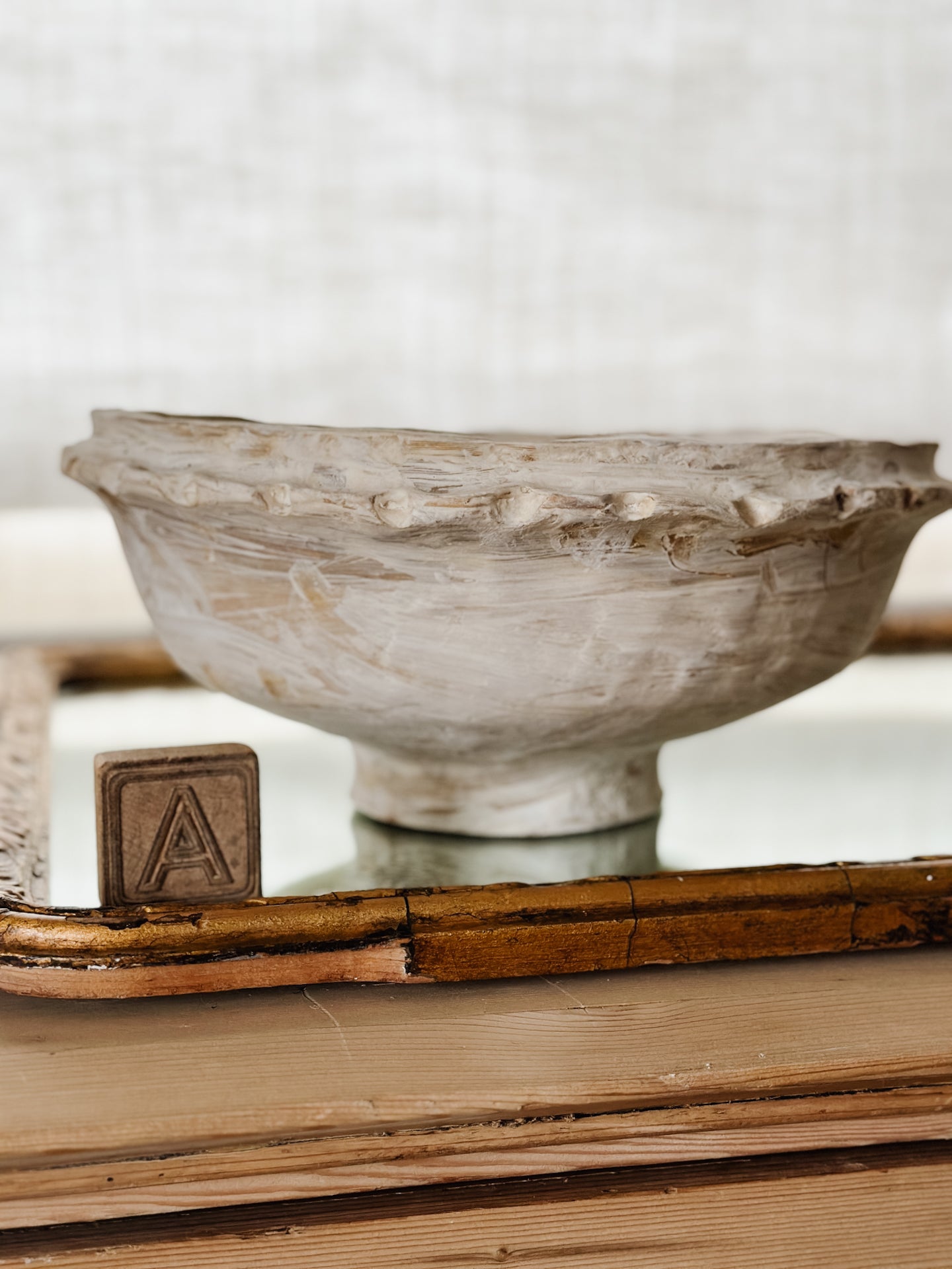 Extra Large Vintage Paper Mache Bowls