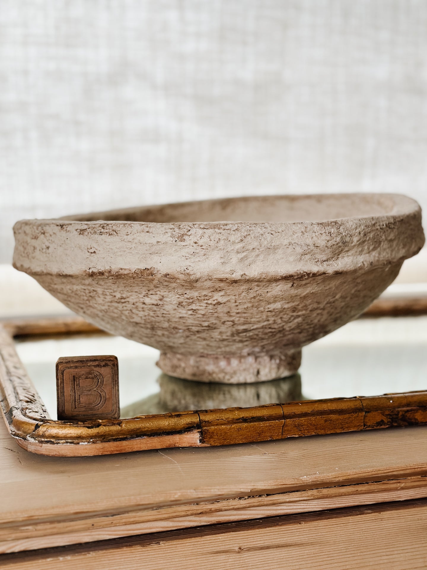 Extra Large Vintage Paper Mache Bowls