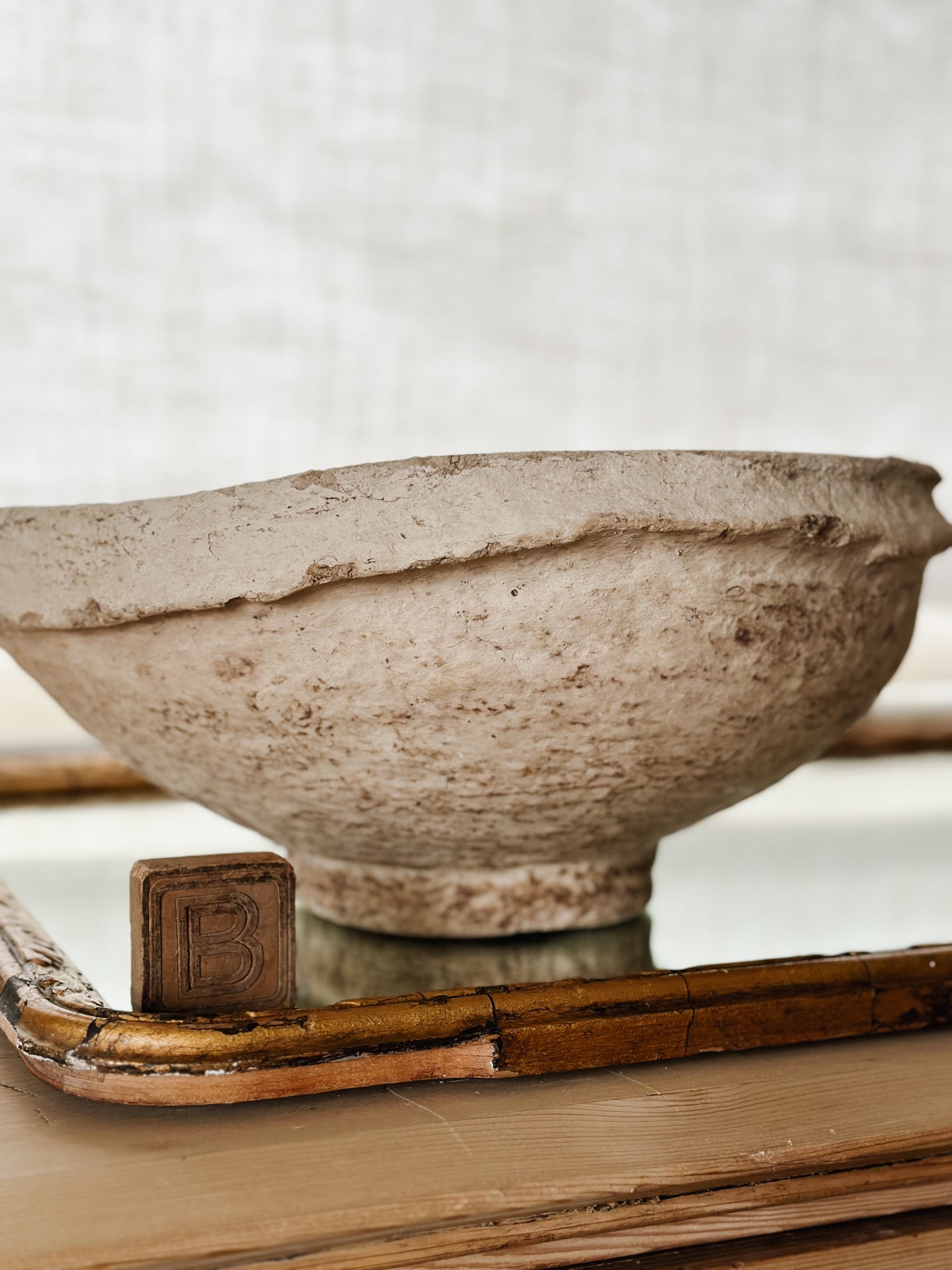 Extra Large Vintage Paper Mache Bowls