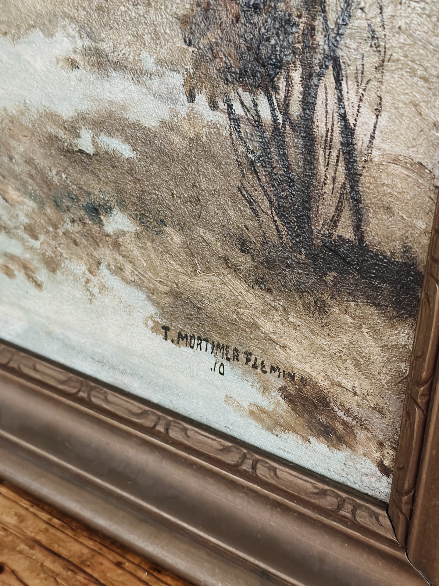 Antique 19th c. Oil Painting, by T. Mortimer Fleming