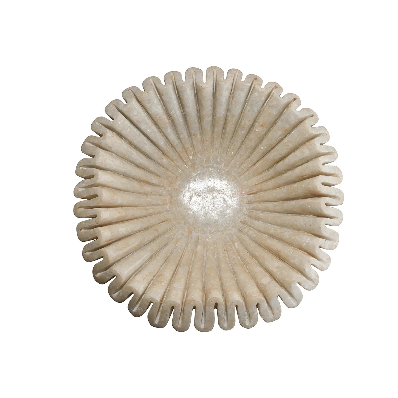 Large Ruffled Marble Bowl