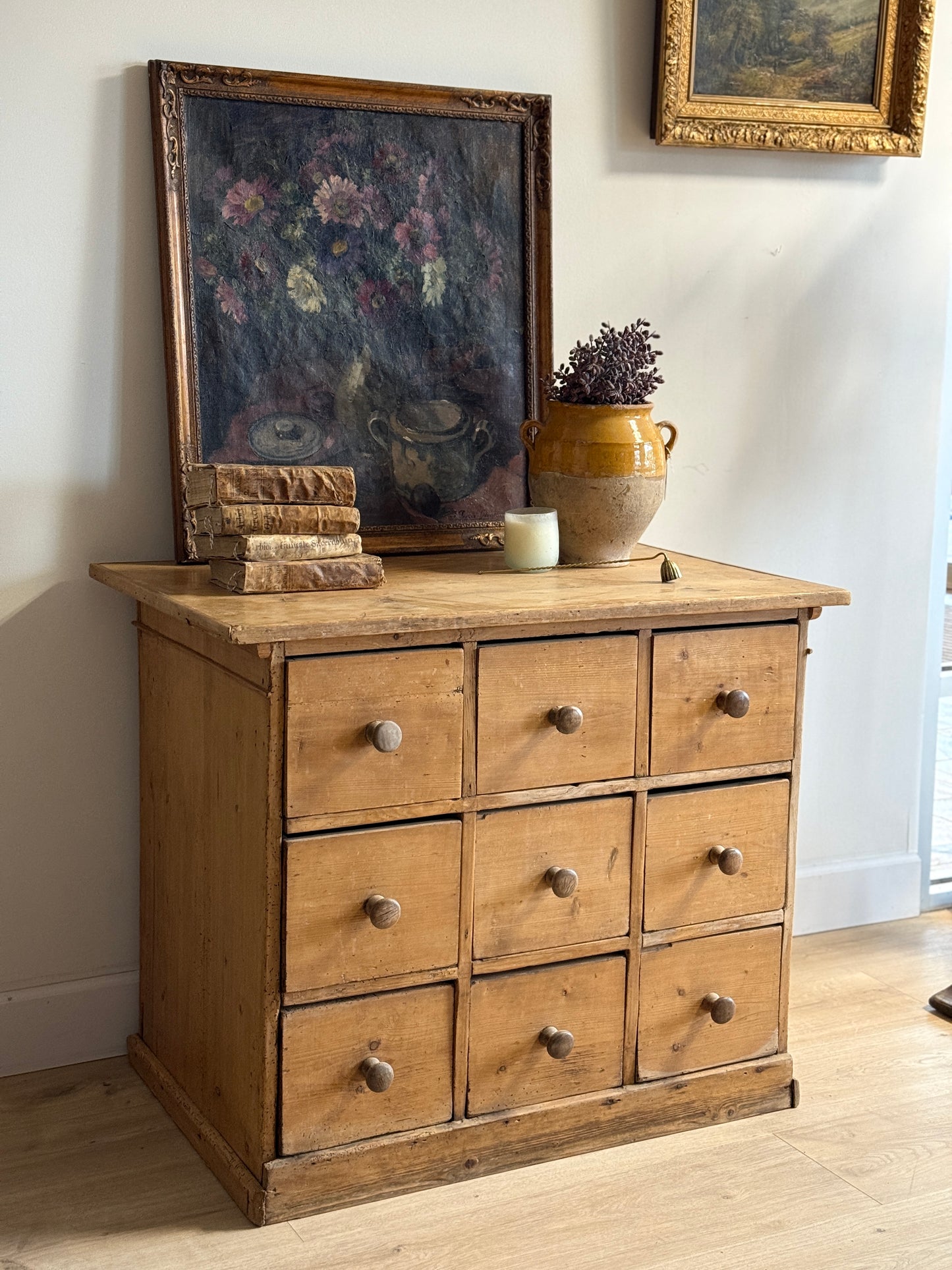 Antique English Sideboard/Chest of 9 Drawers
