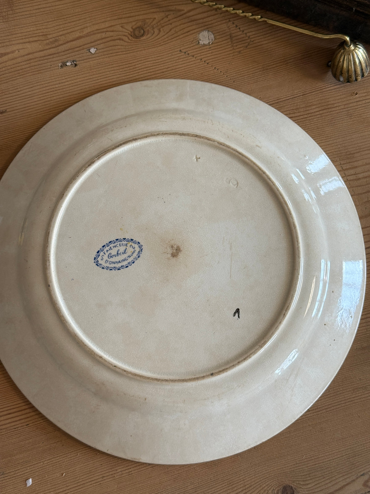 Antique French Transferware Serving Plate