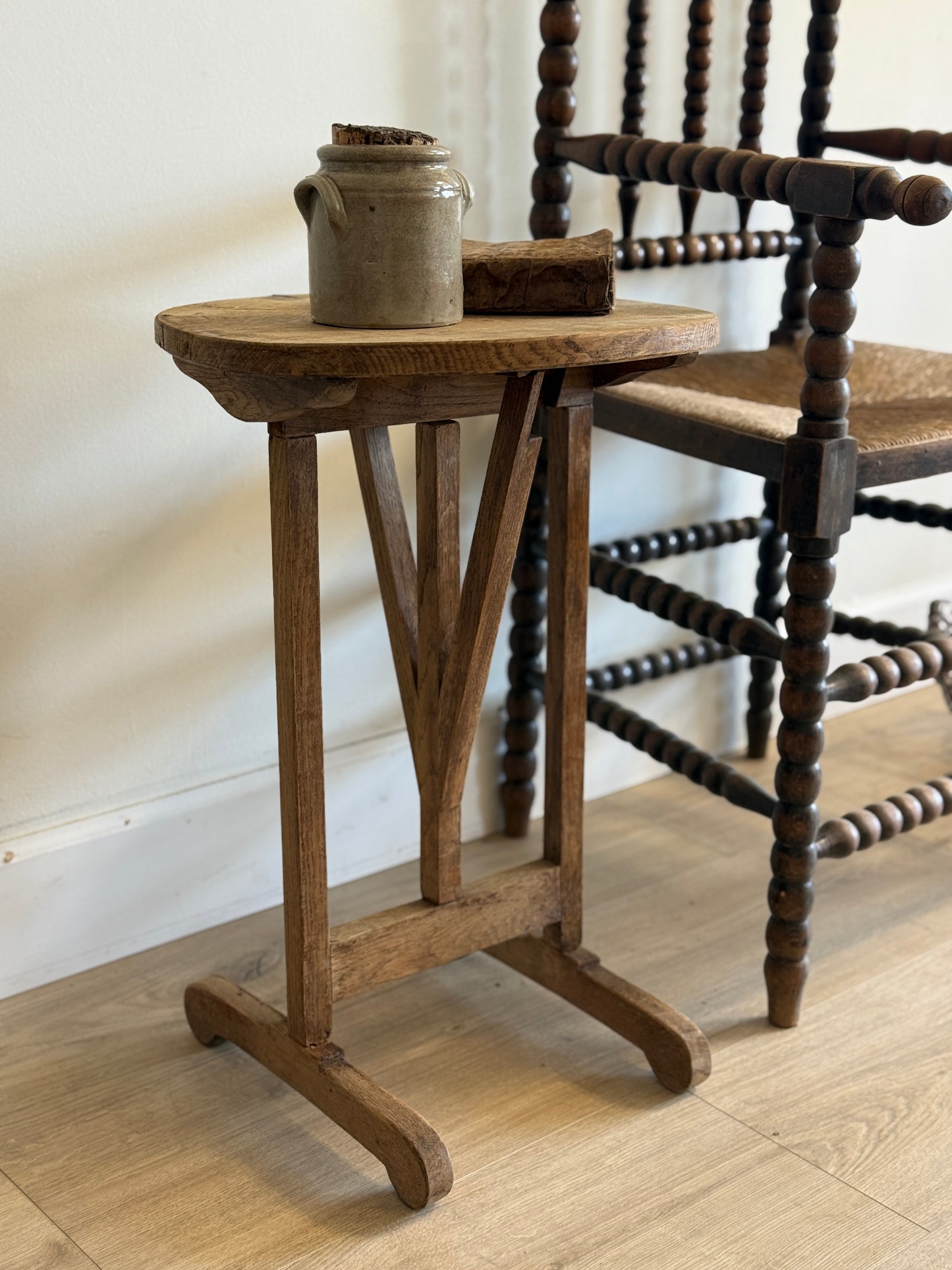 19th c. Small French Oak Wine Table