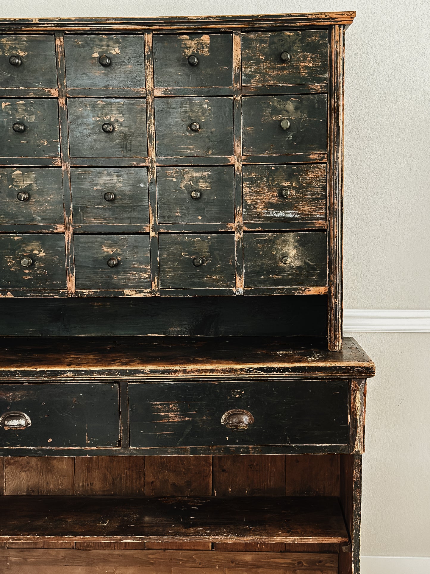 Antique Pine Hungarian Apothecary Cabinet/Shop Counter