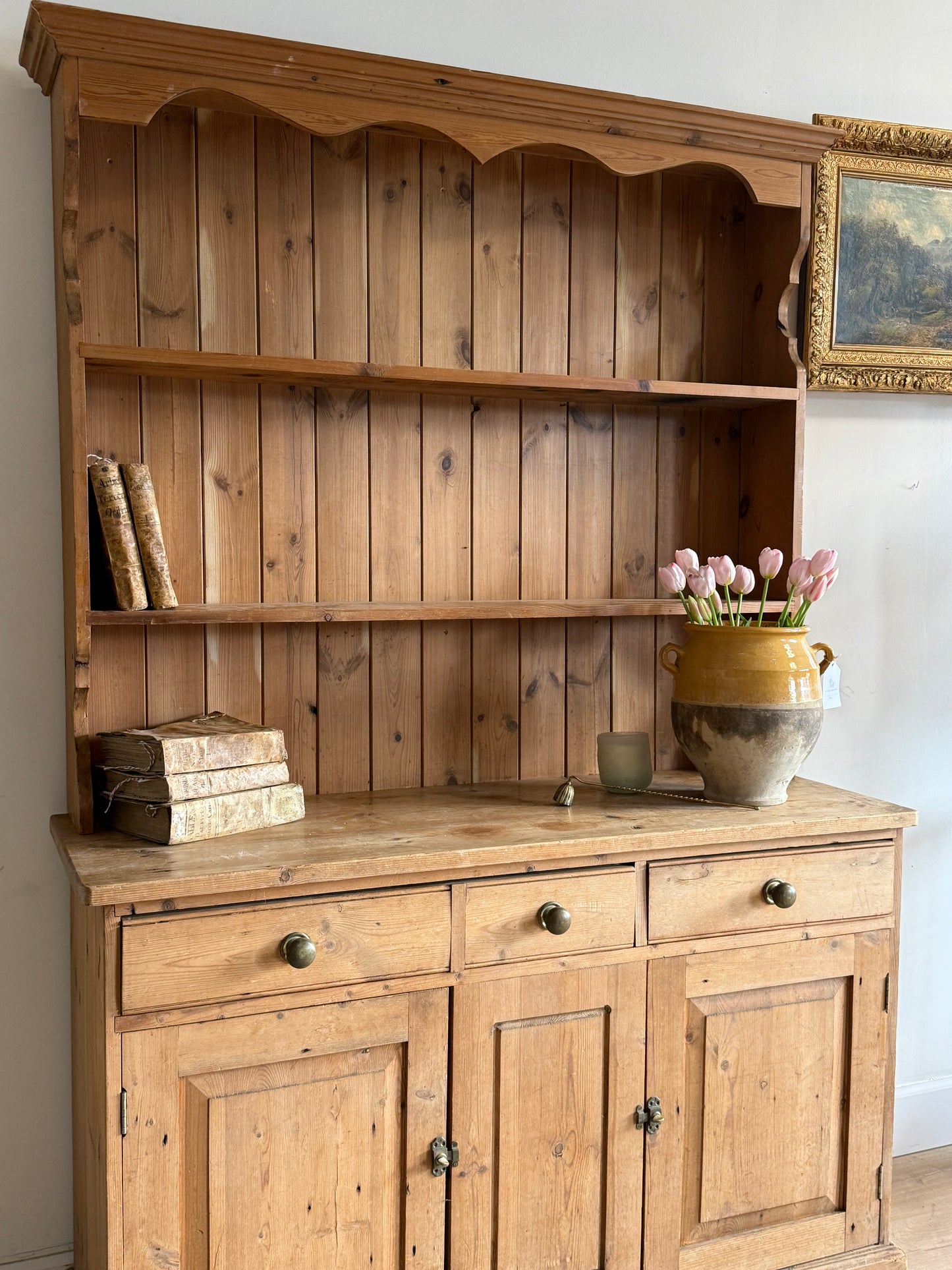 Antique English Pine Hutch