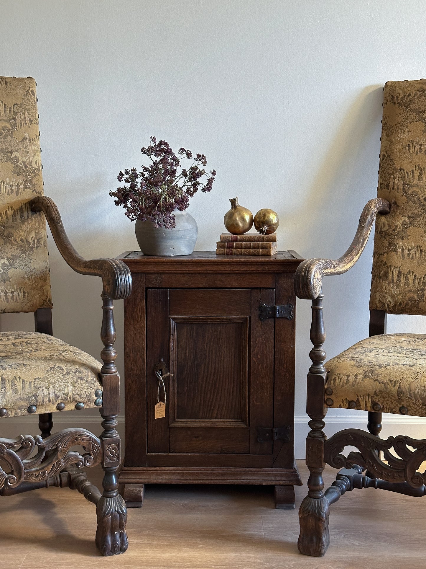 Set of Two Antique French Tapestry Chairs