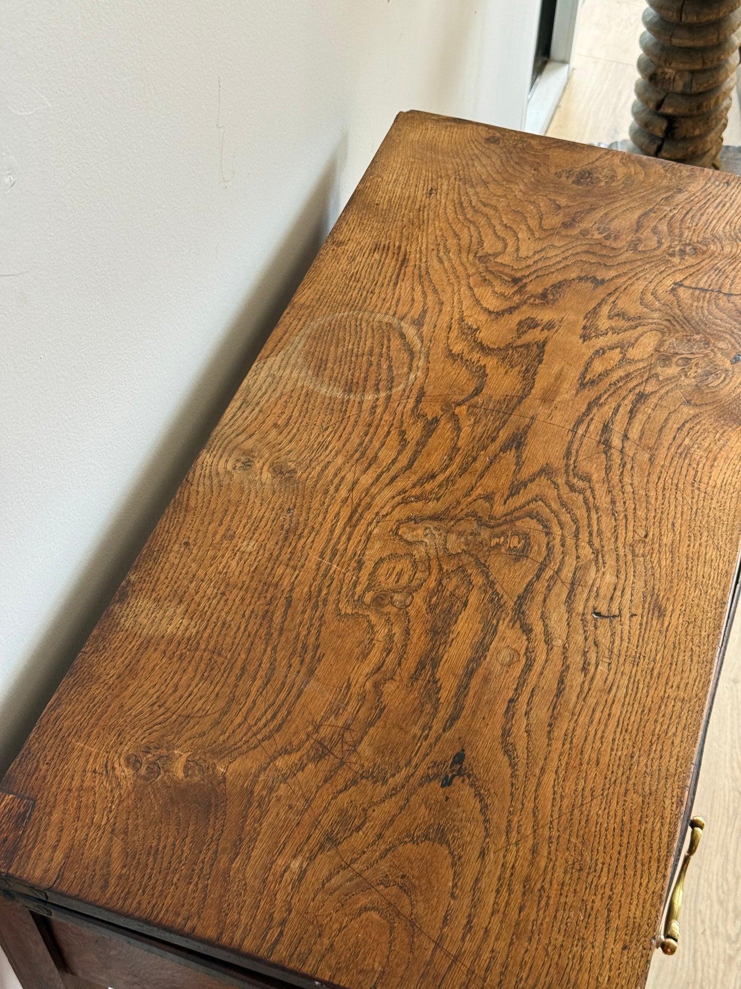 Expanding Antique English Oak Accent Table