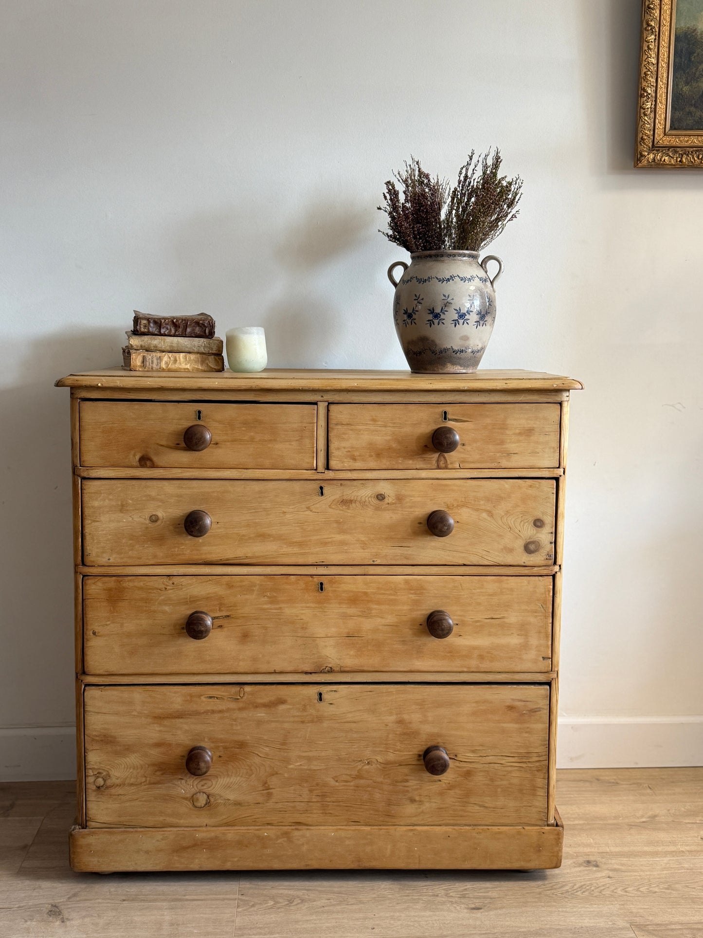 Antique English Pine Dresser/Chest of Drawers