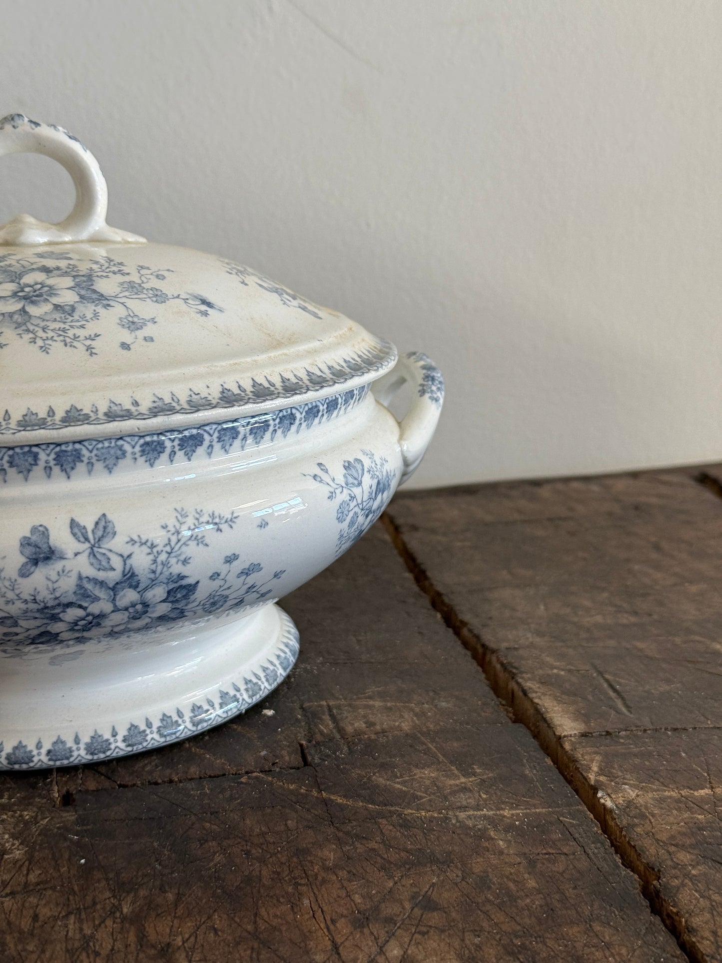 Antique Dutch Legiumere, Light Blue Floral Anna