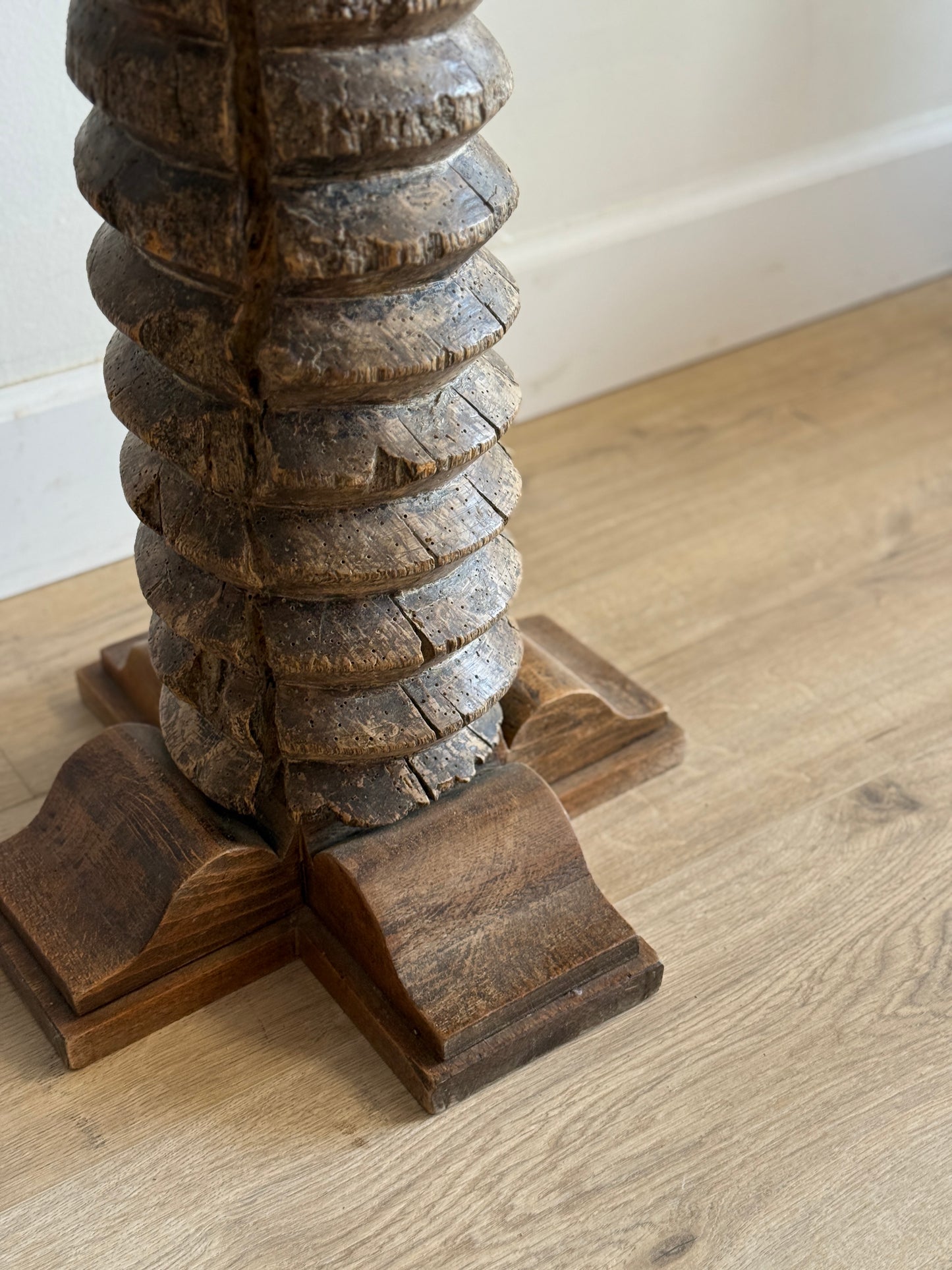 Antique French Wine Press Side Table