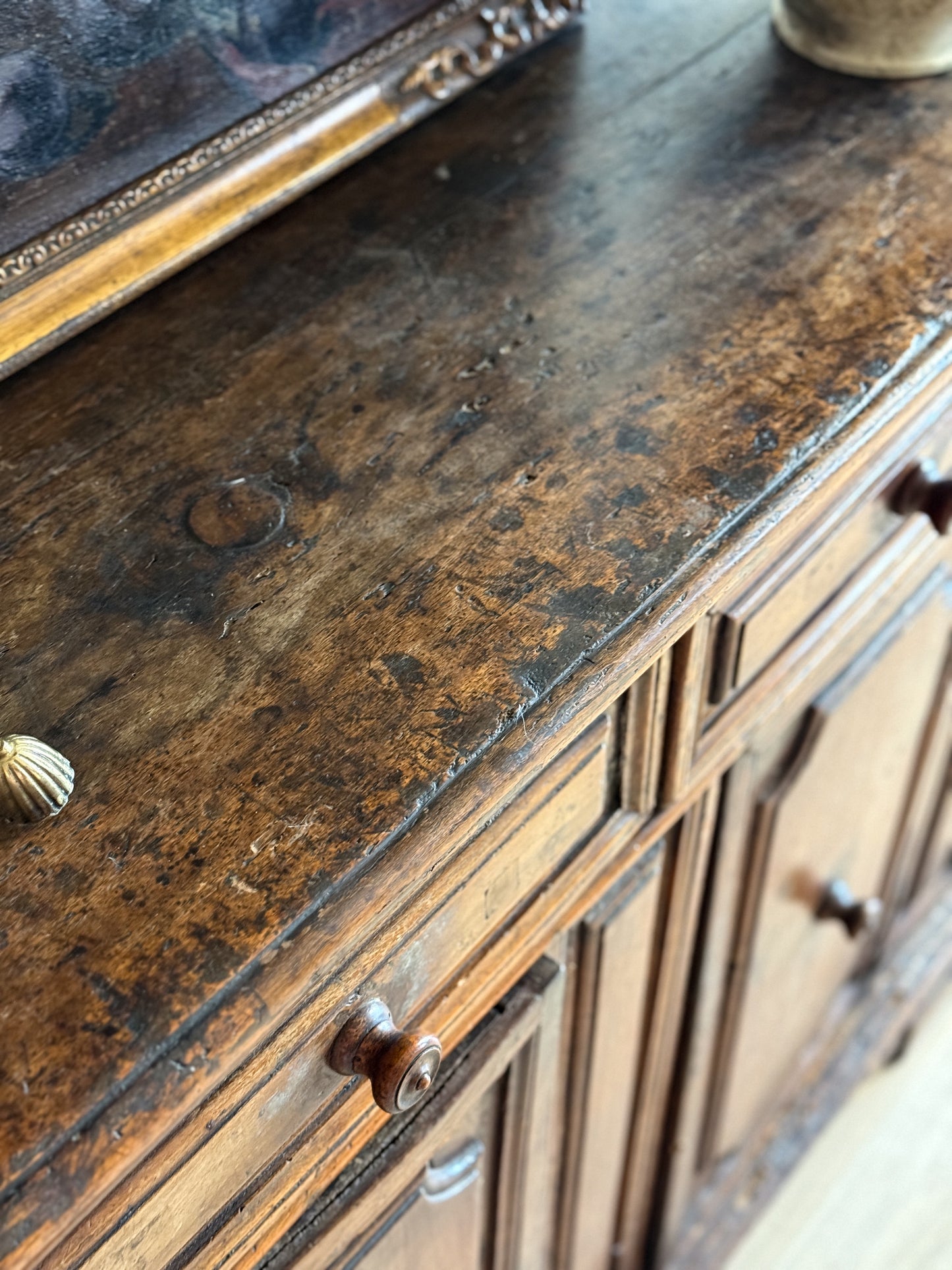 17th c. Walnut Italian Sideboard