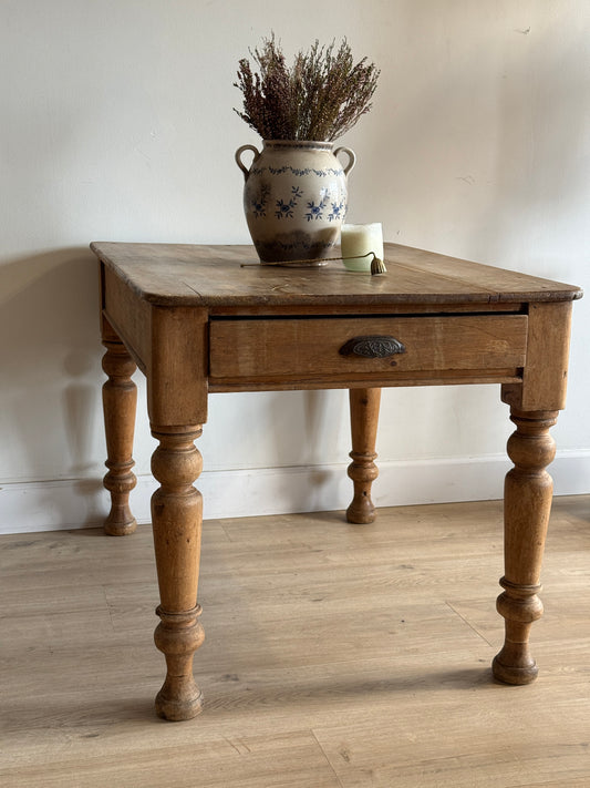 Antique English Pine Dining Table