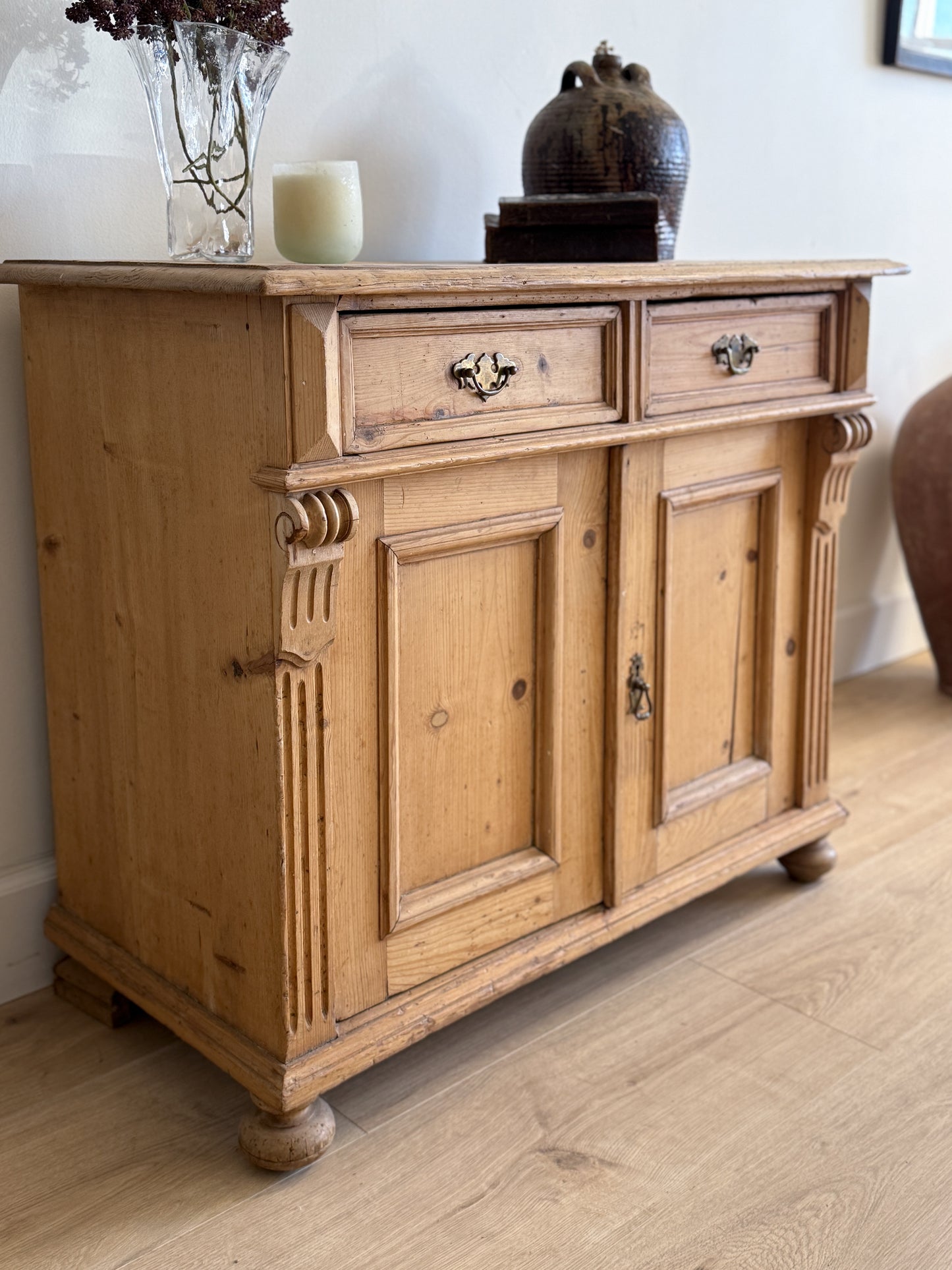Antique English Pine Sideboard