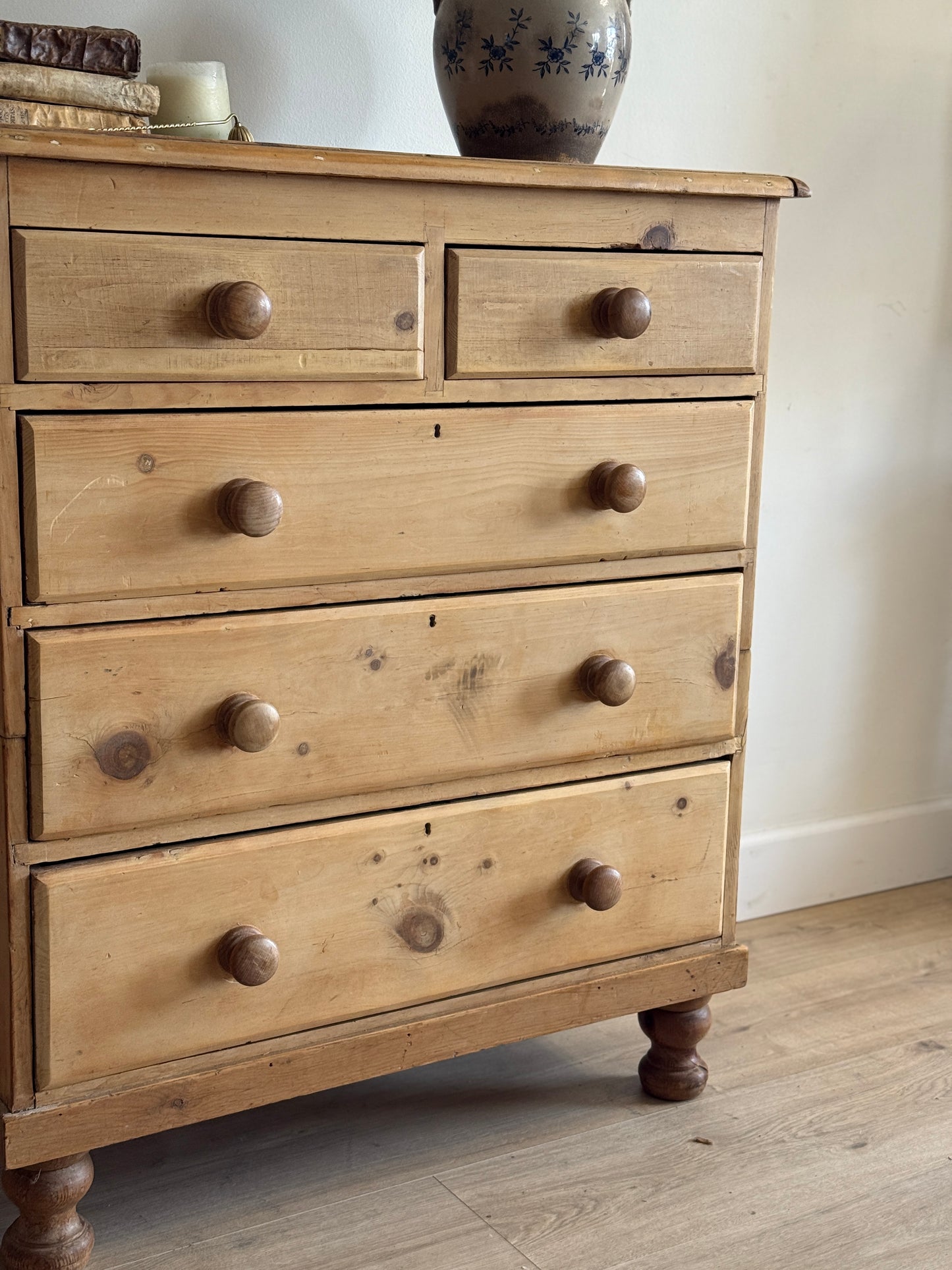 Antique English Pine Dresser/Chest of Drawers