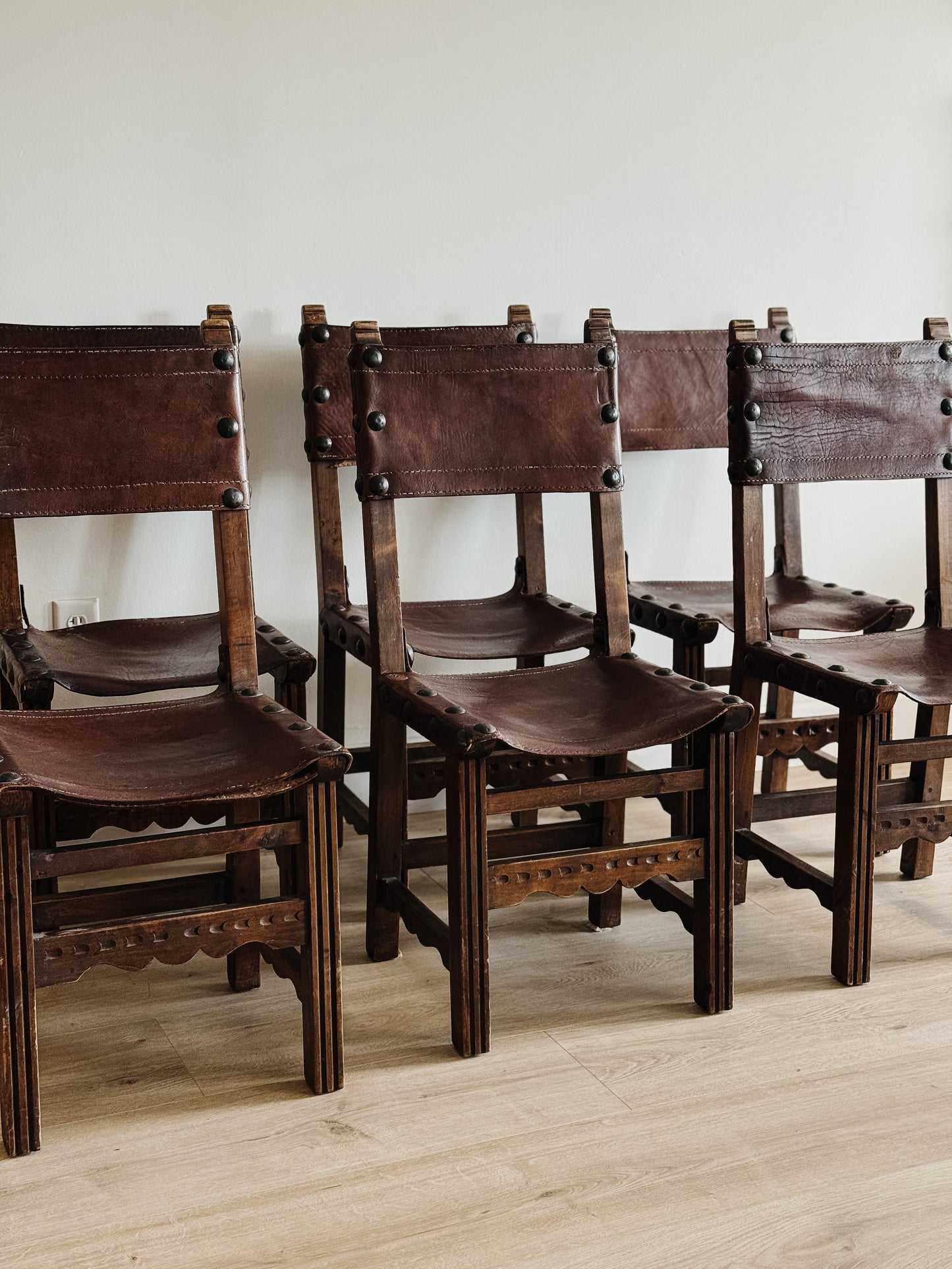 Set of Six Antique Spanish Dining Chairs