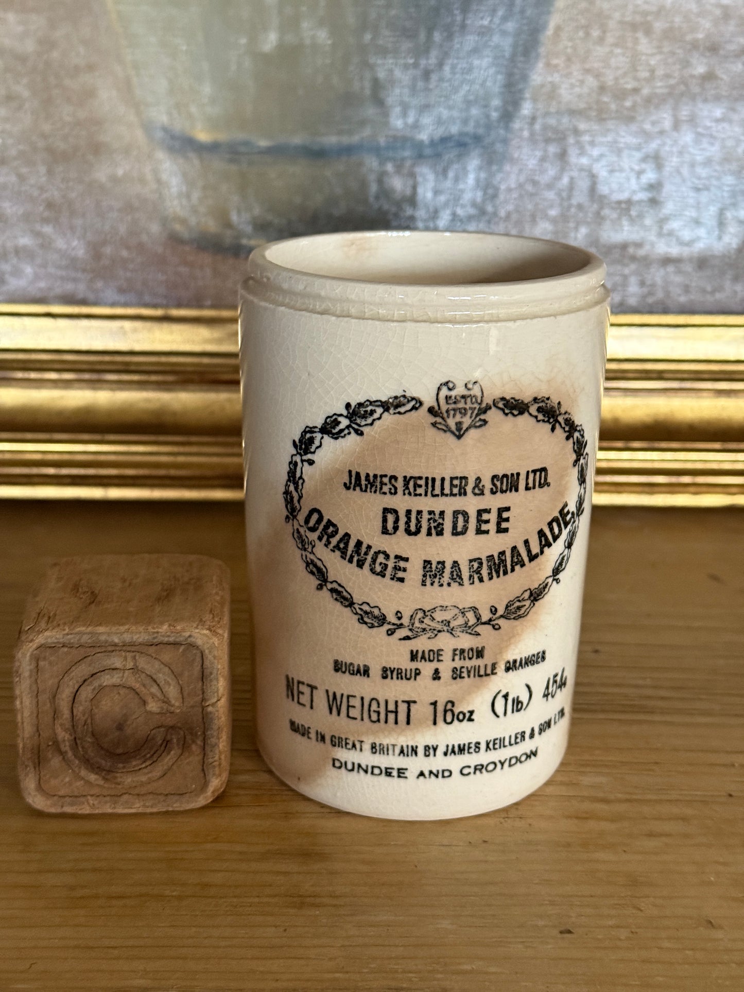 Antique English Dundee Jars, medium