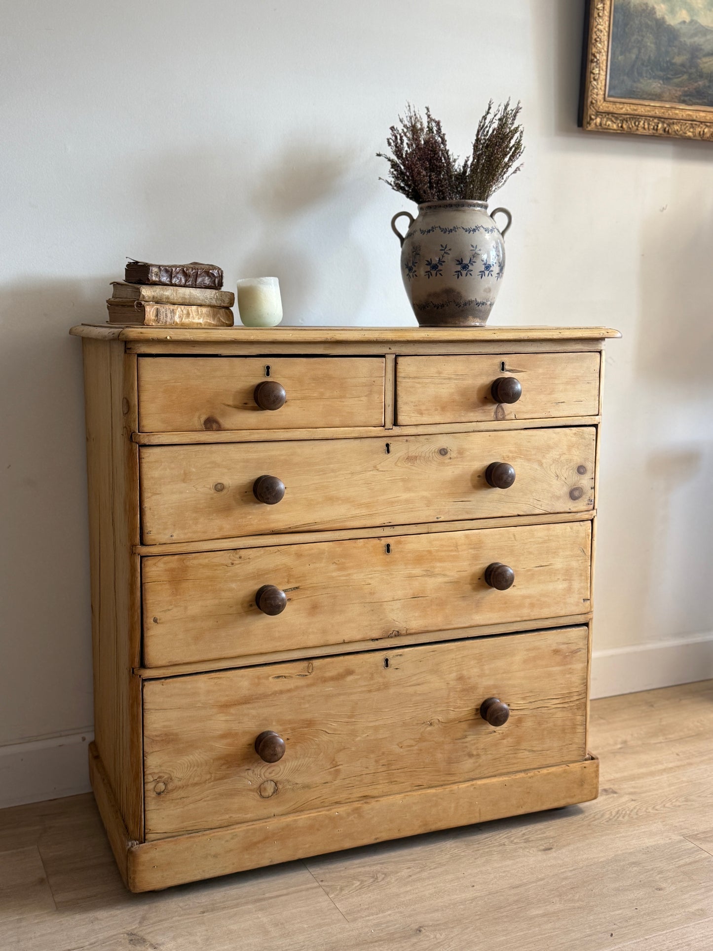 Antique English Pine Dresser/Chest of Drawers