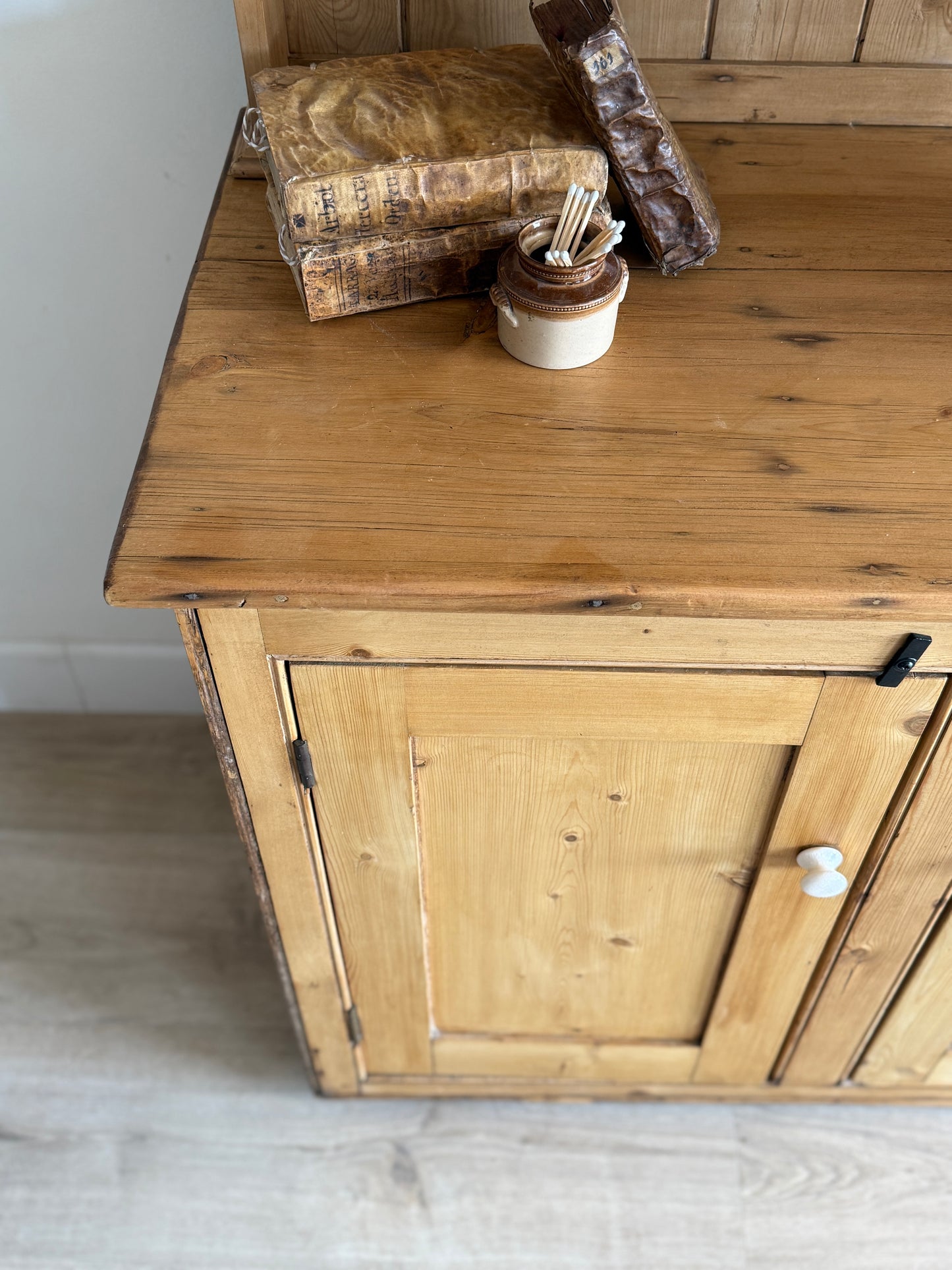 English Pine Stepback Hutch