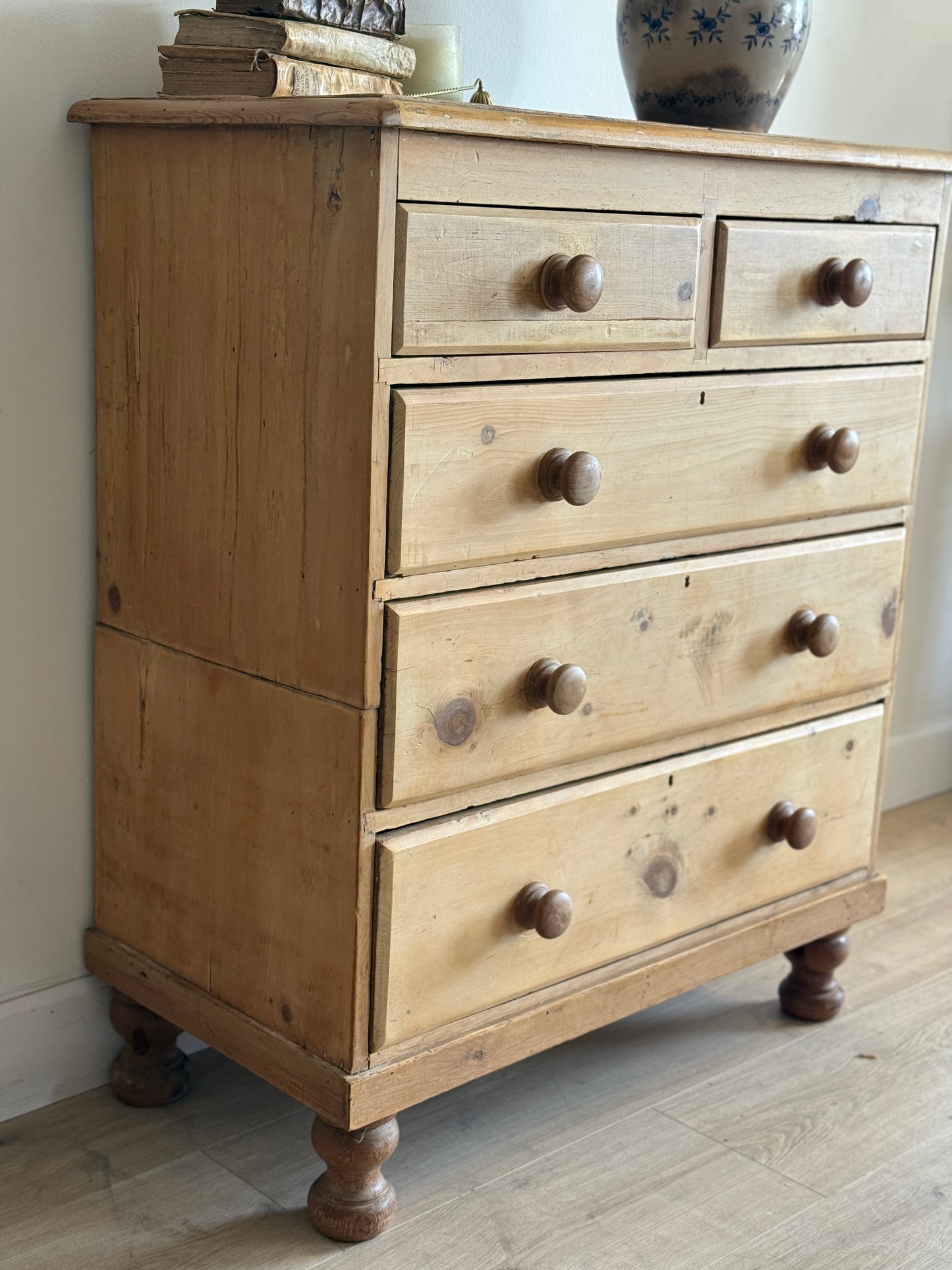 Antique English Pine Dresser/Chest of Drawers