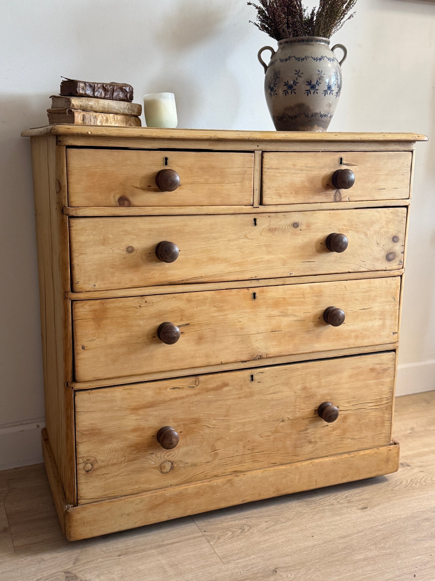 Antique English Pine Dresser/Chest of Drawers