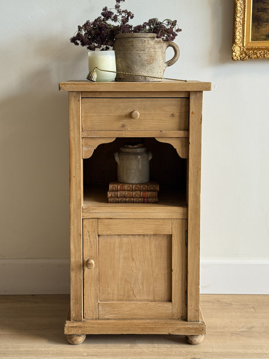 Antique English Pine Nightstand
