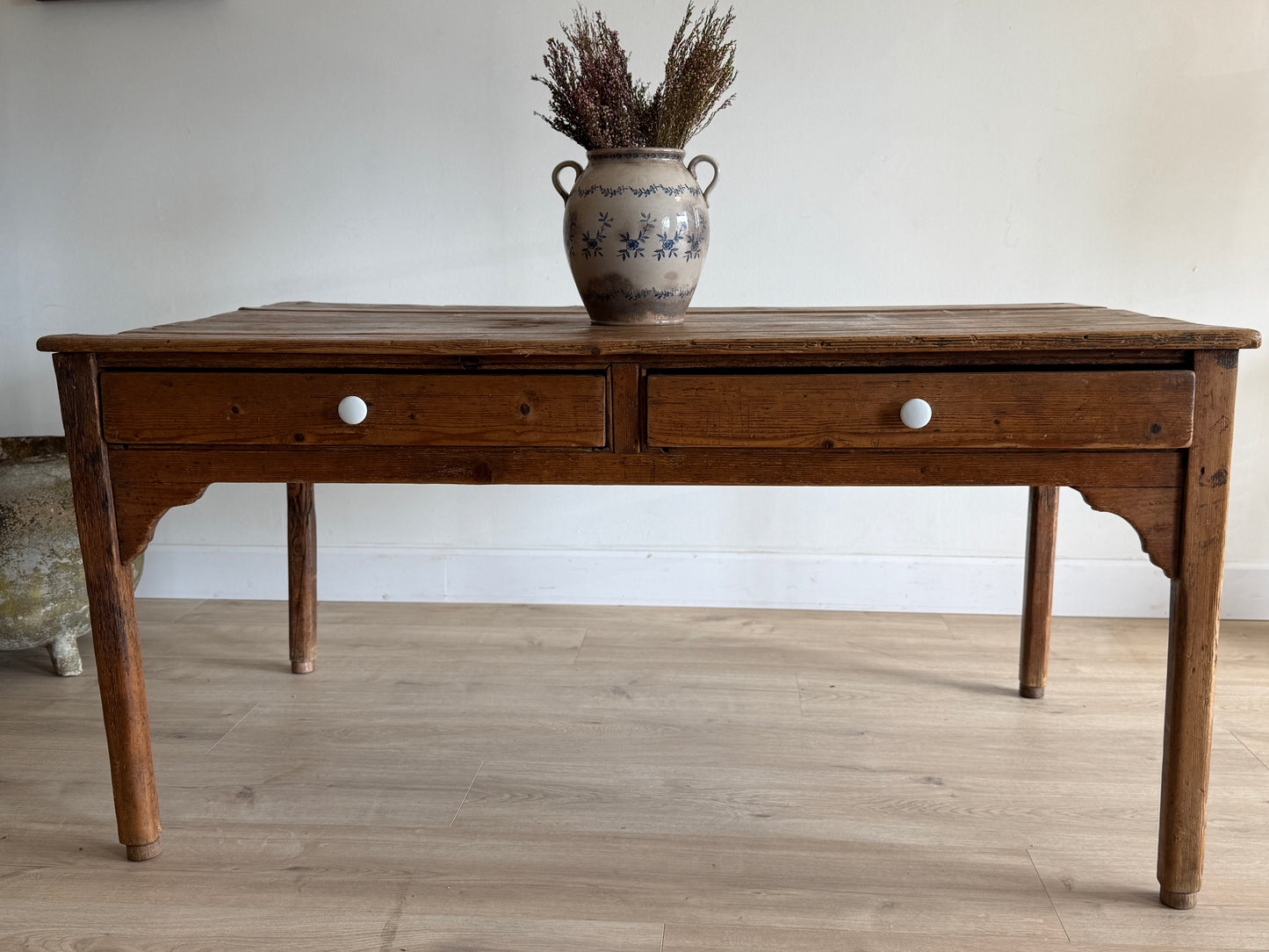 English Victorian Pine Farm Table