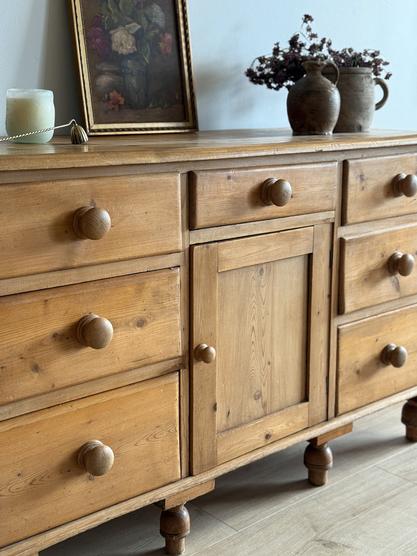 Antique English Pine Sideboard