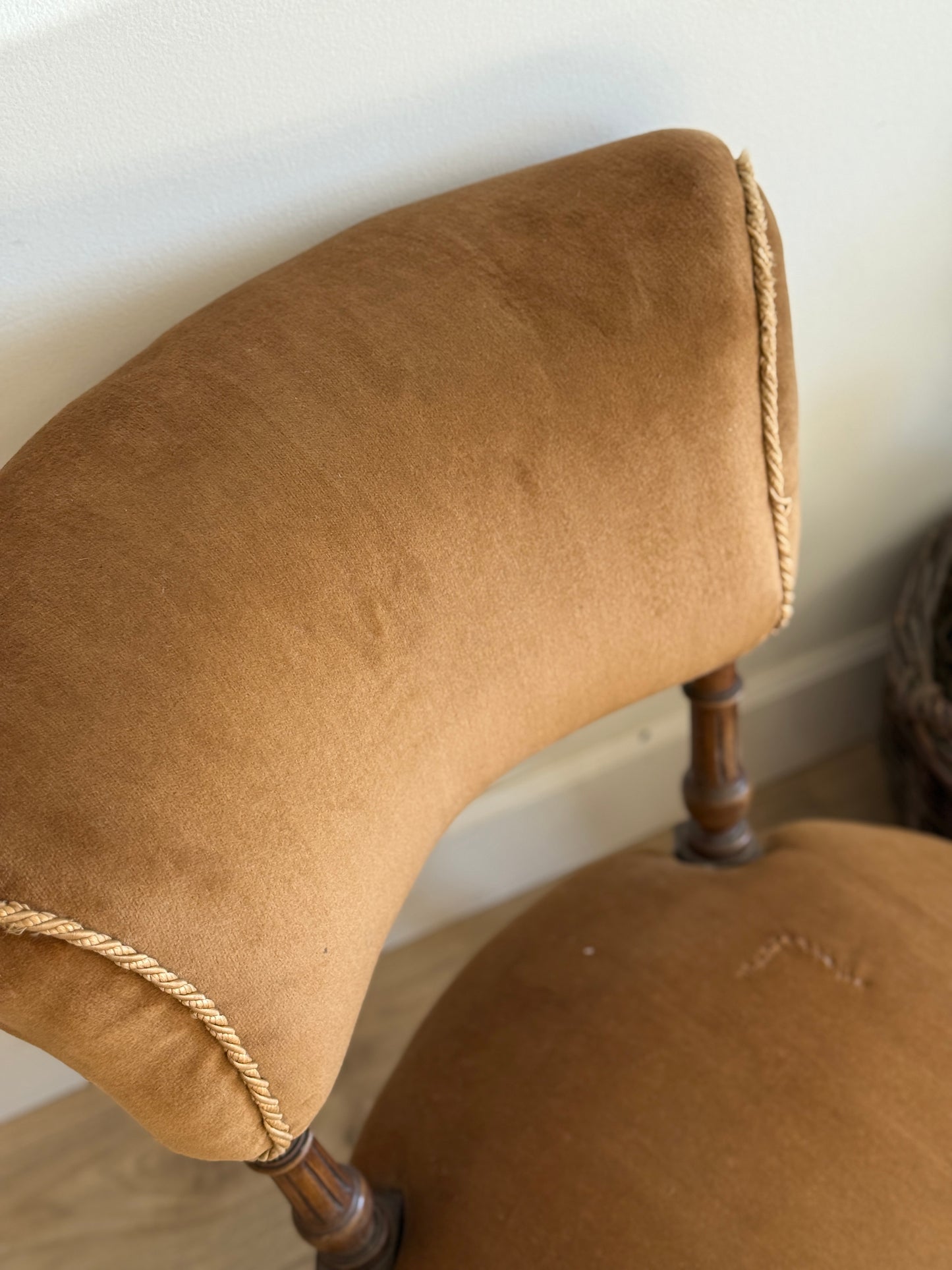Pair of Victorian English Walnut Chairs