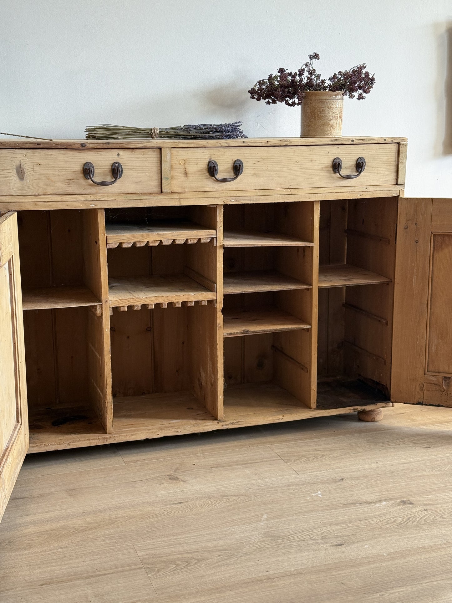 Antique English Pine Sideboard