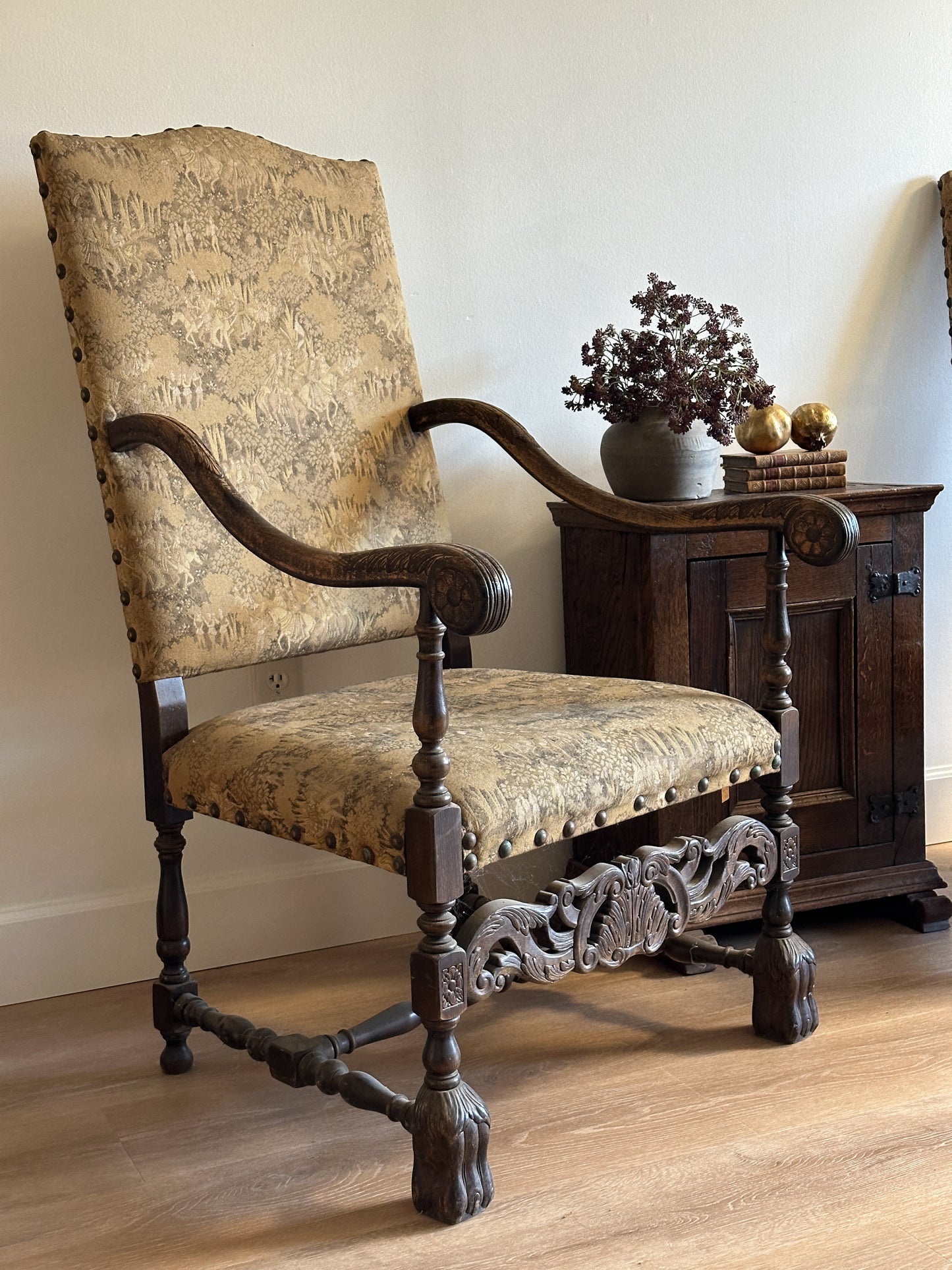 Set of Two Antique French Tapestry Chairs