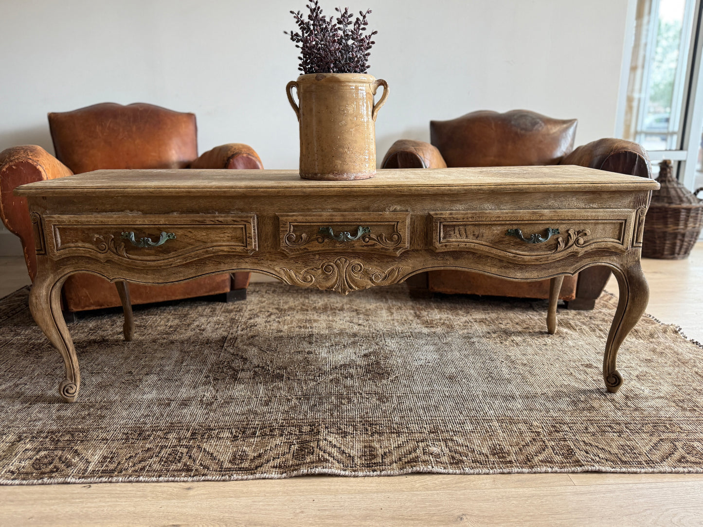 Antique French Hall Bench/Coffee Table