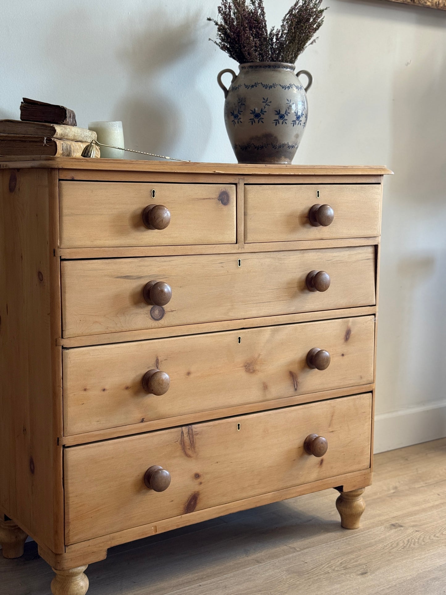 Antique English Pine Dresser/Chest of Drawers