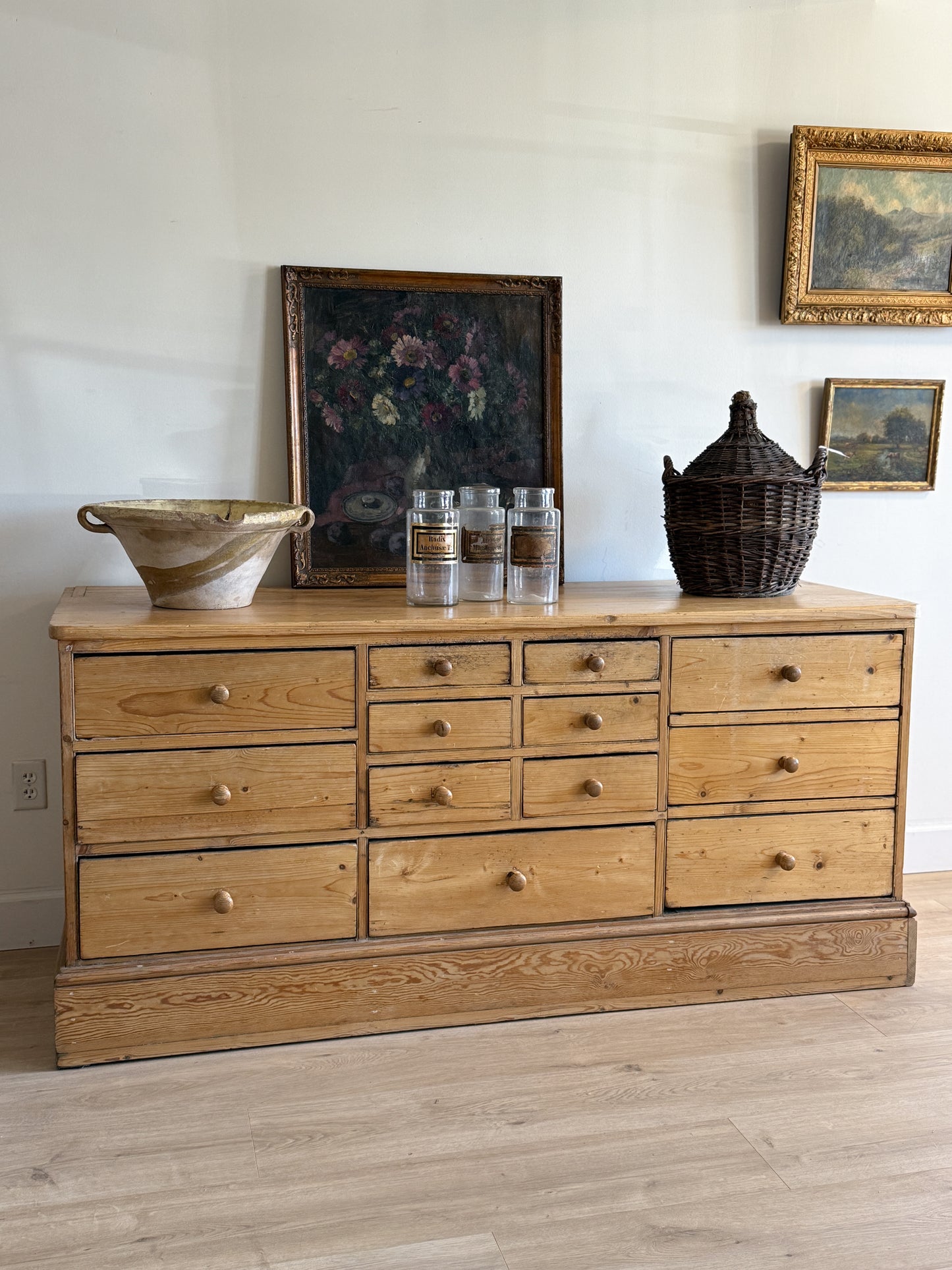 Antique English Pine Sideboard