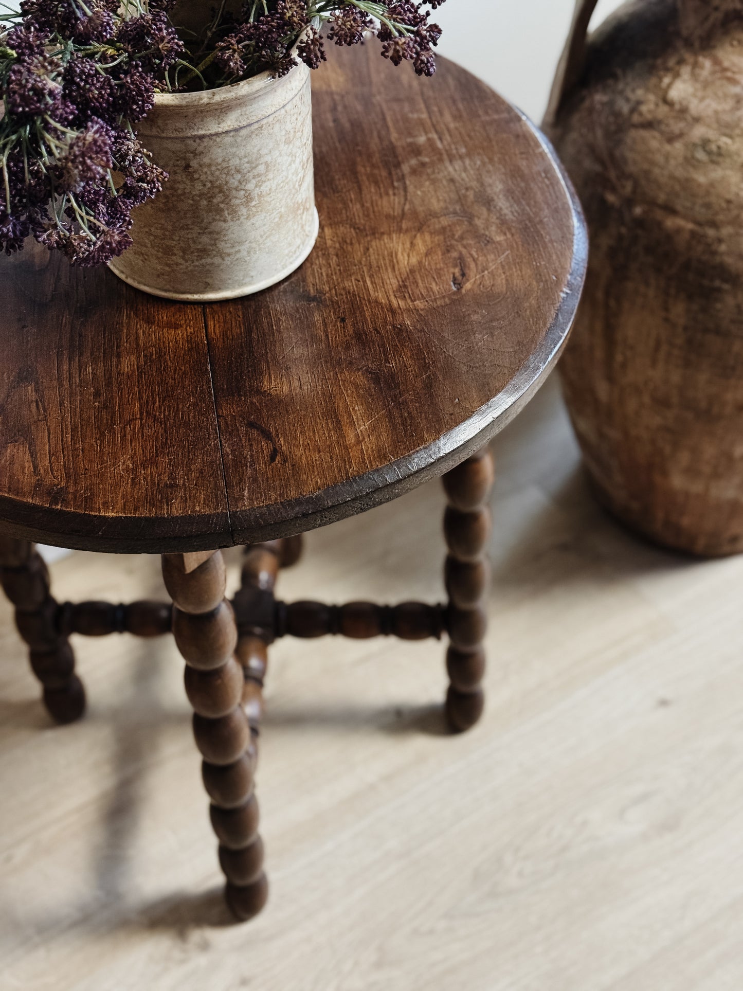 Vintage French Bobbin Side Table