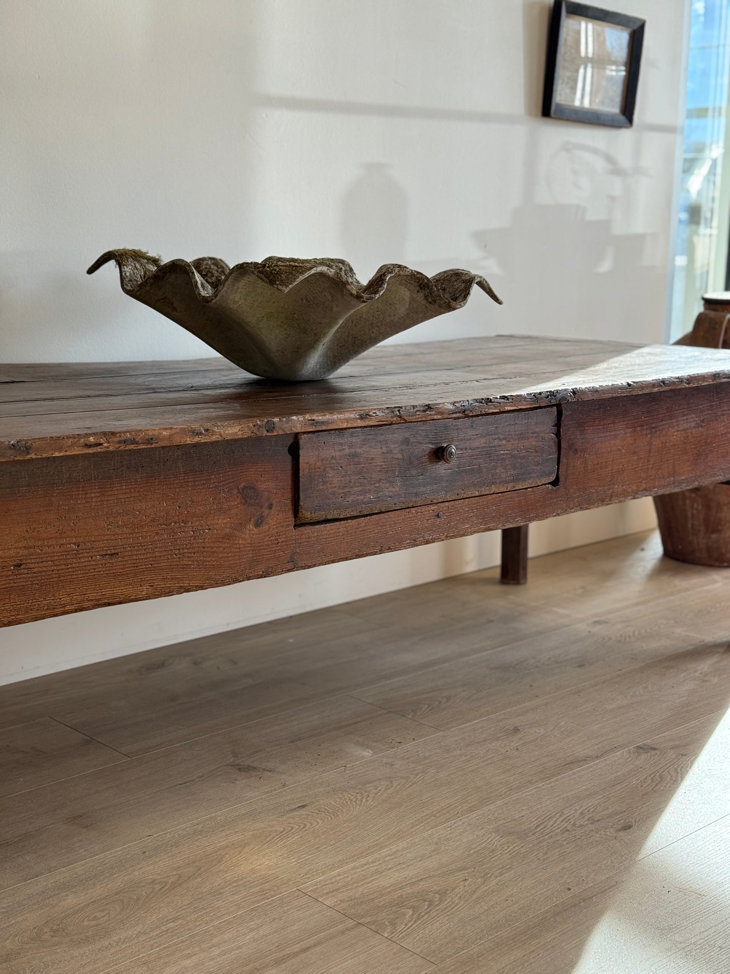 Monumental 19th c. French Walnut Coffee Table