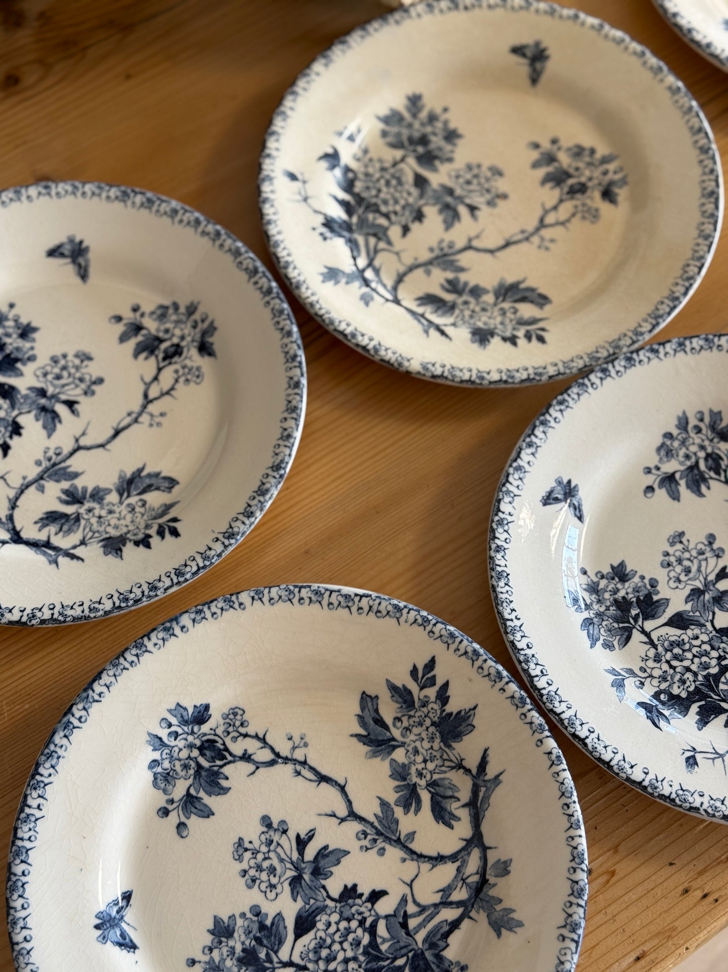 Set of 8 Antique Ironstone Plates