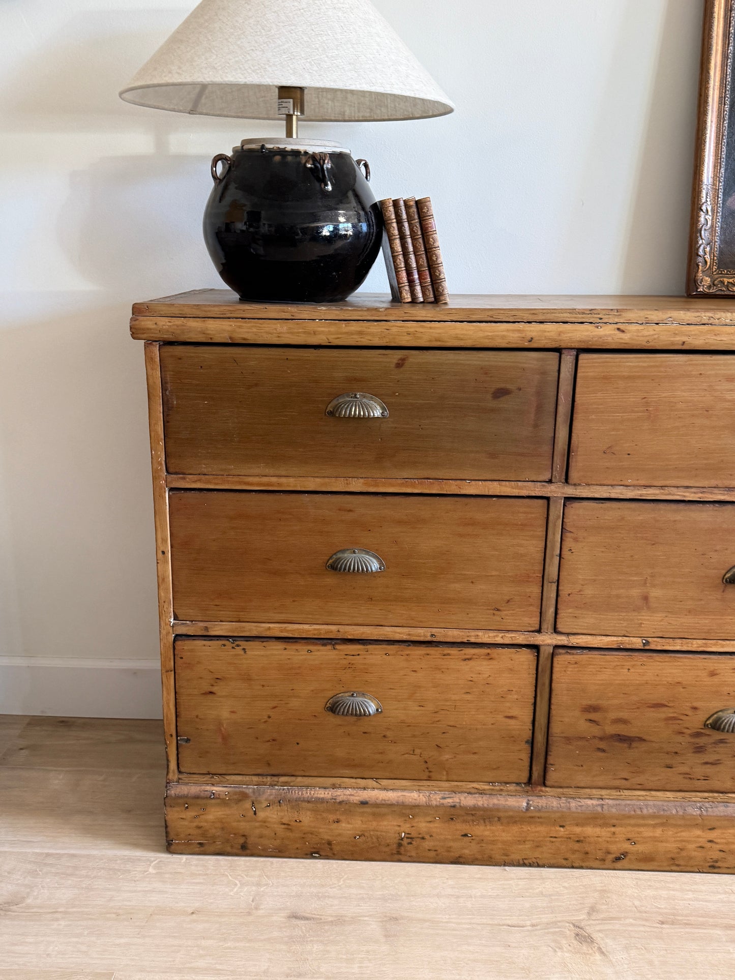 Antique Twelve Drawer Shop Counter/Sideboard