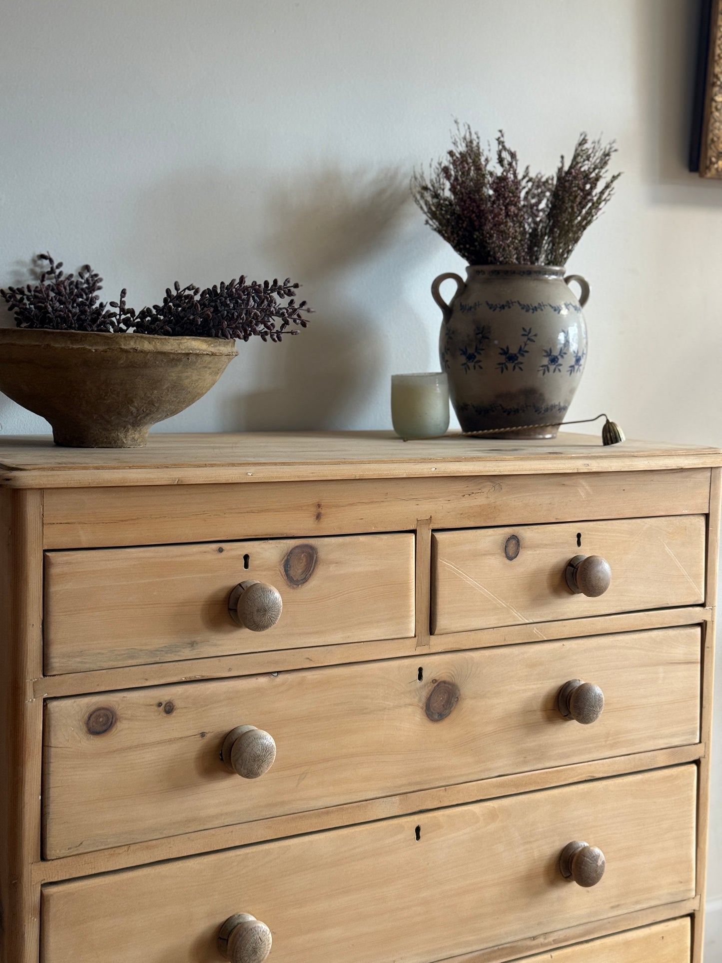 Antique English Pine Dresser/Chest of Drawers