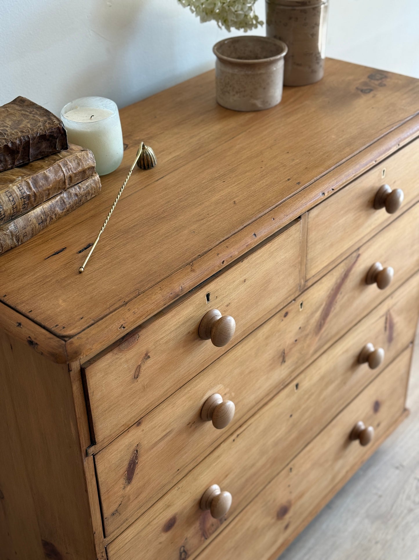 Antique English Pine Dresser/Chest of Drawers