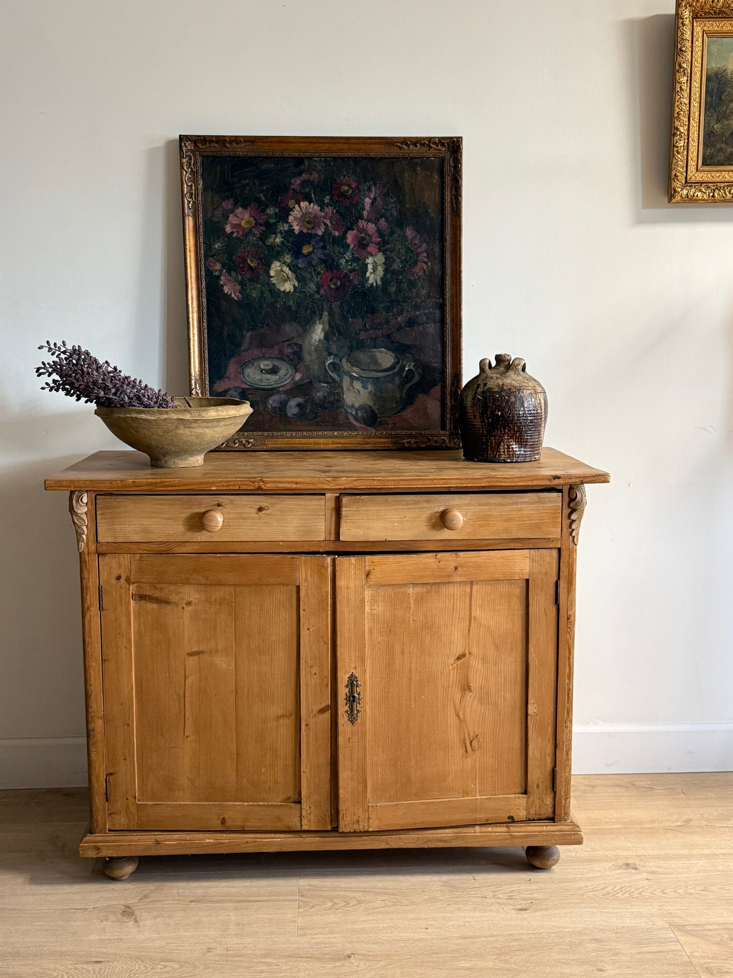 Antique English Pine Sideboard