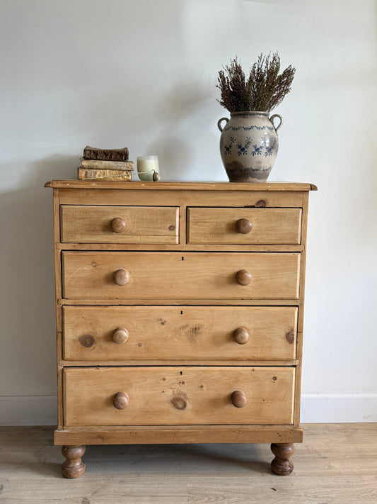 Antique English Pine Dresser/Chest of Drawers
