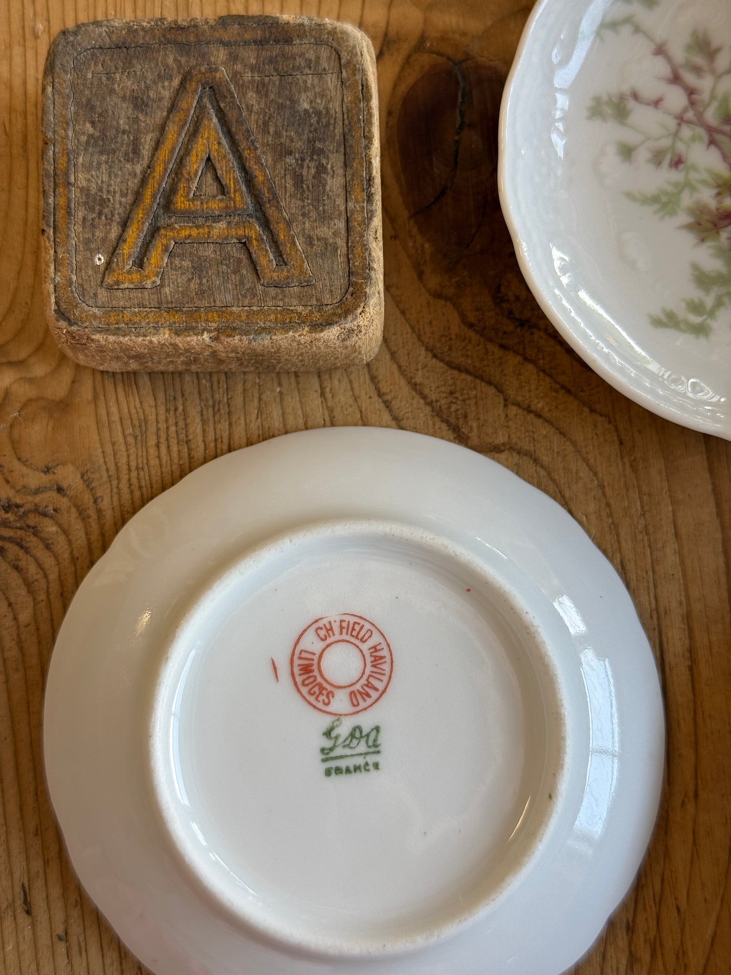 Set of Three Antique European Butter Pats (various options)