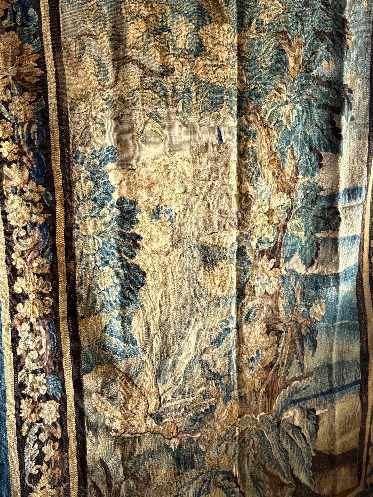 Rare 18th Century French Aubusson Tapestry/Portiere Door Hanging