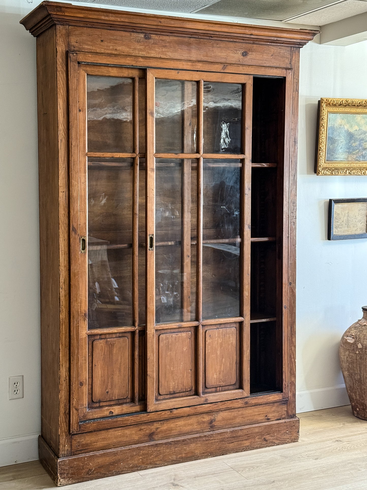 Antique French Pine Bookshelf