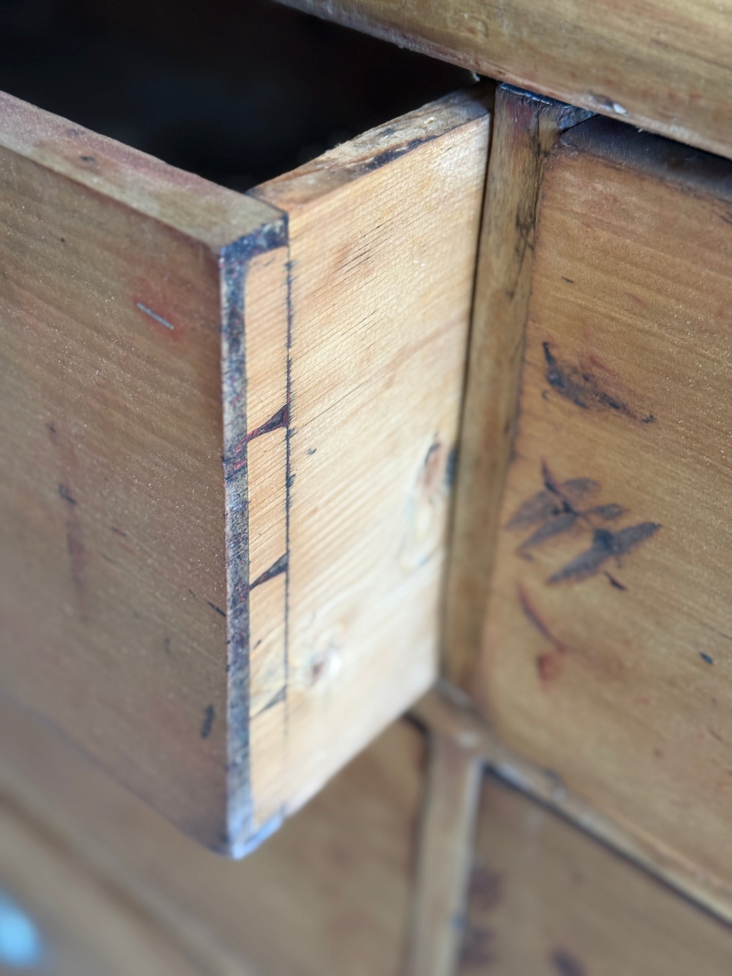 Antique Twelve Drawer Shop Counter/Sideboard