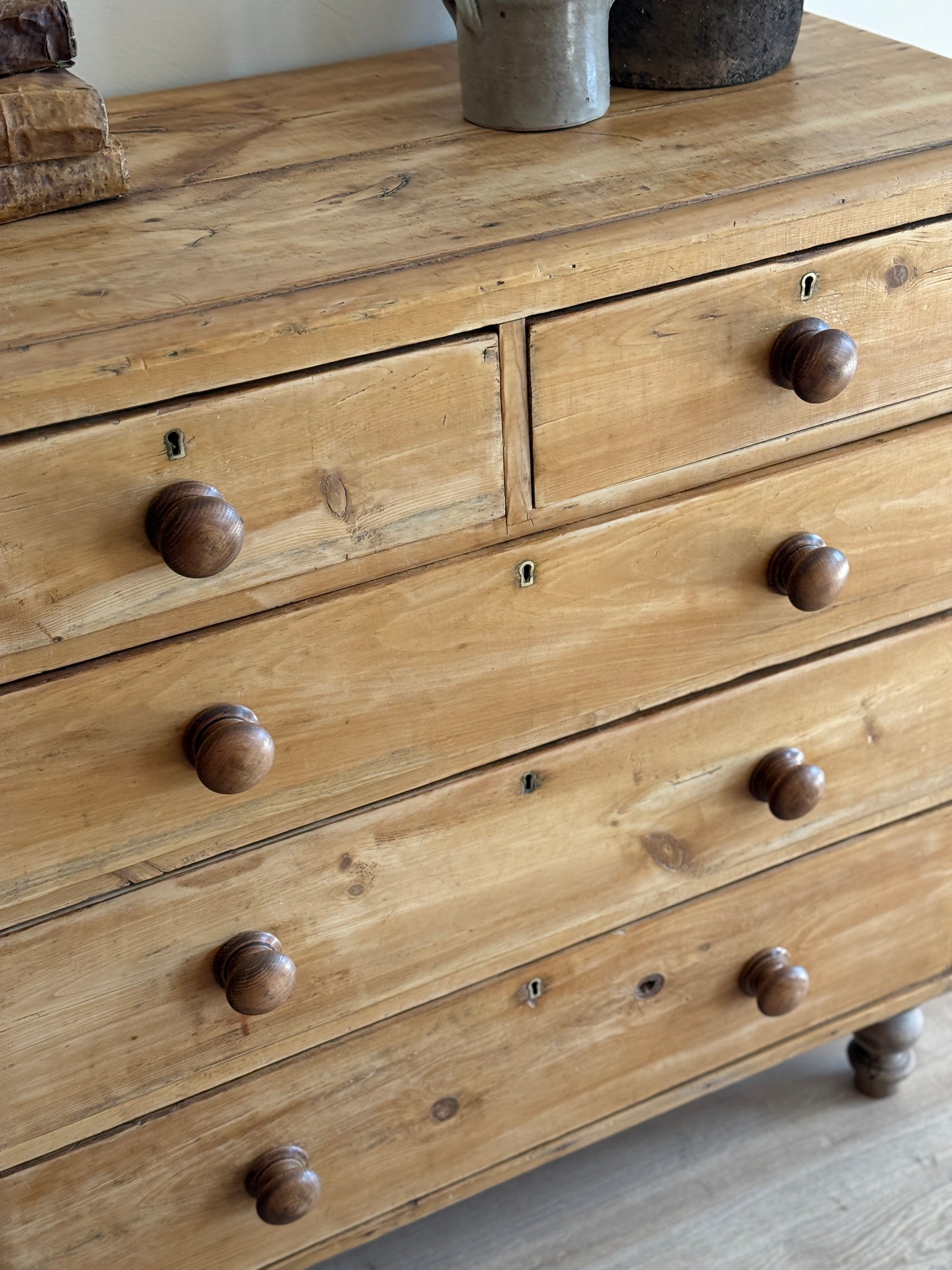 Antique English Pine Dresser/Chest of Drawers