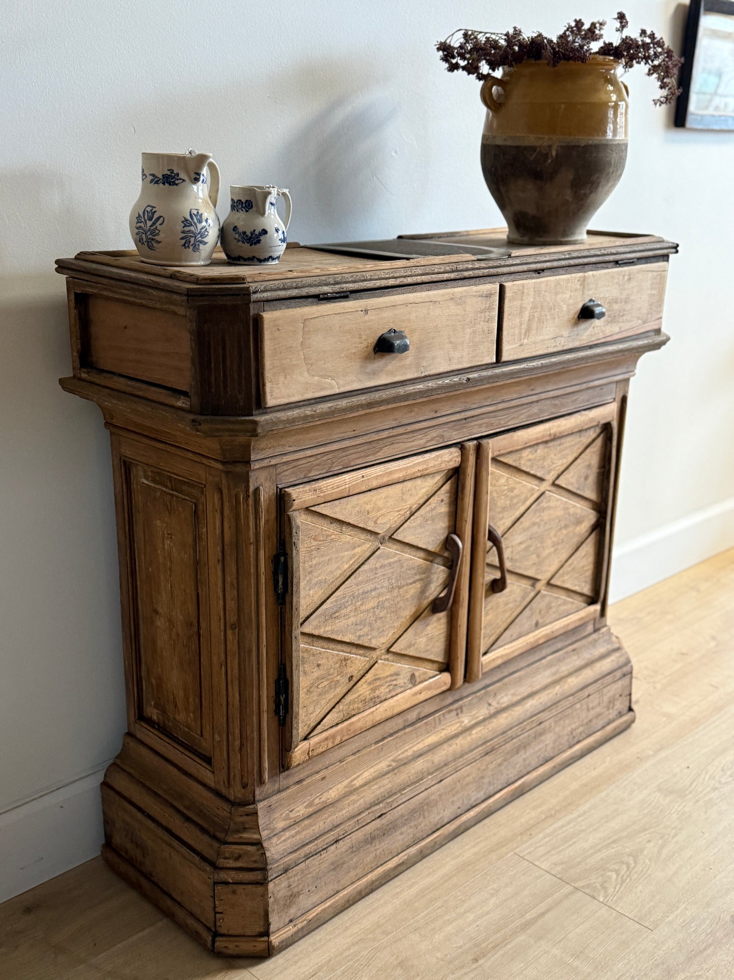Antique French Pine Shop Counter