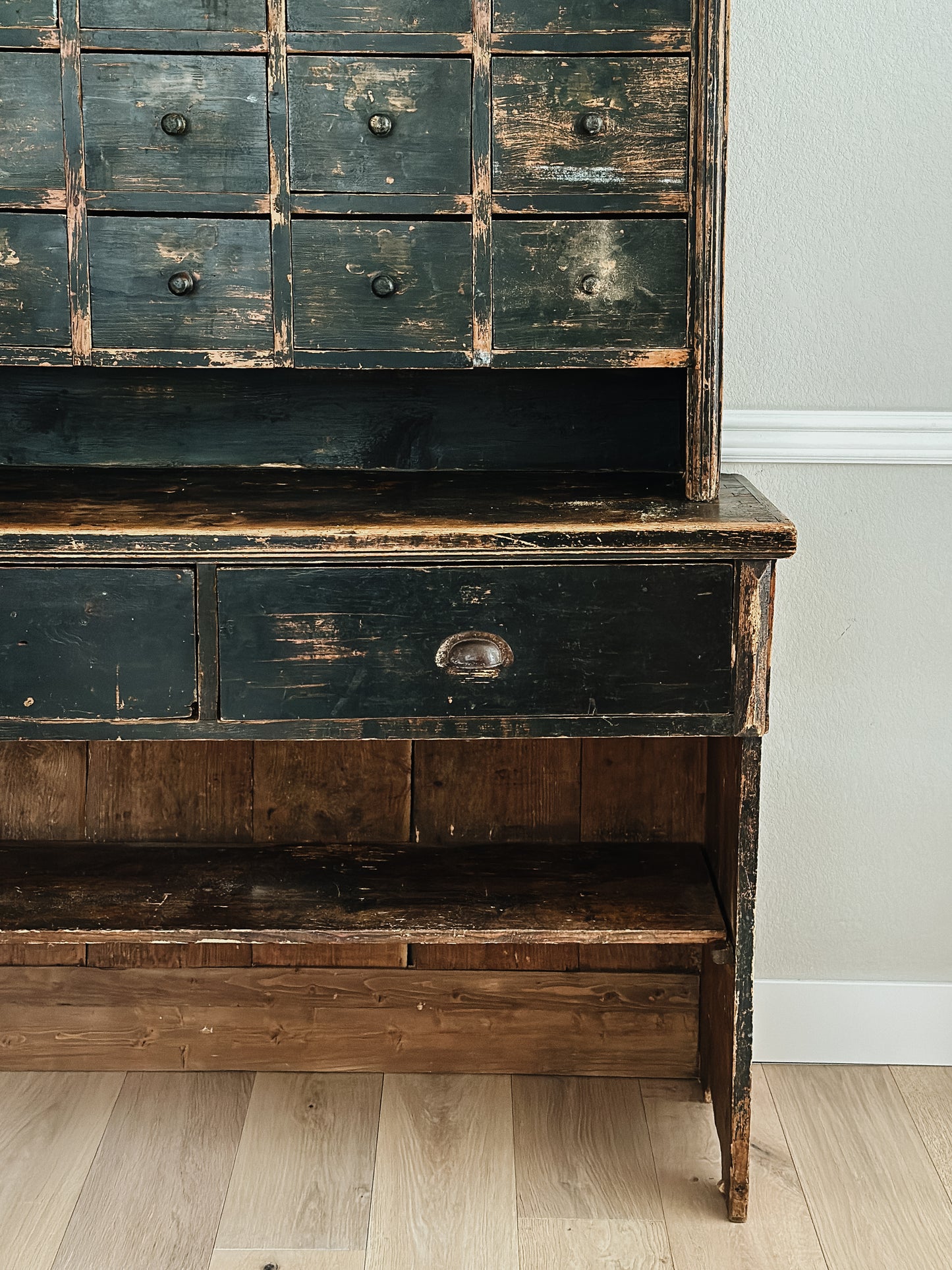 Antique Pine Hungarian Apothecary Cabinet/Shop Counter